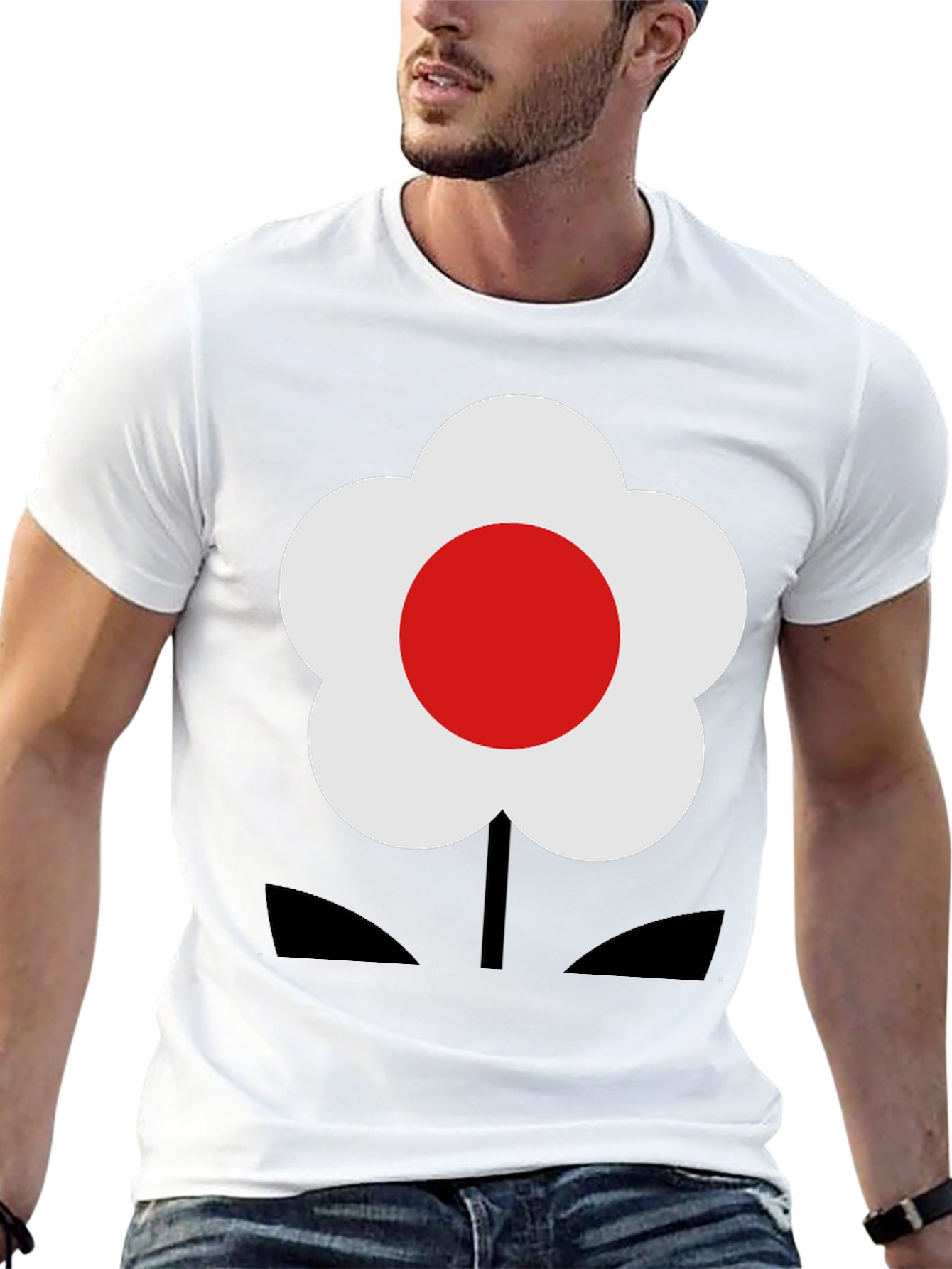Modern Flower Graphic T-Shirt