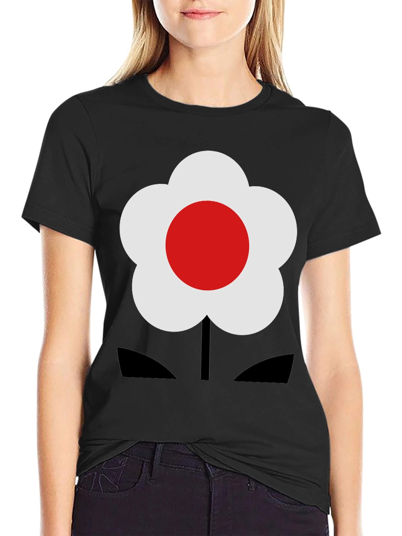 Modern Flower Graphic T-Shirt