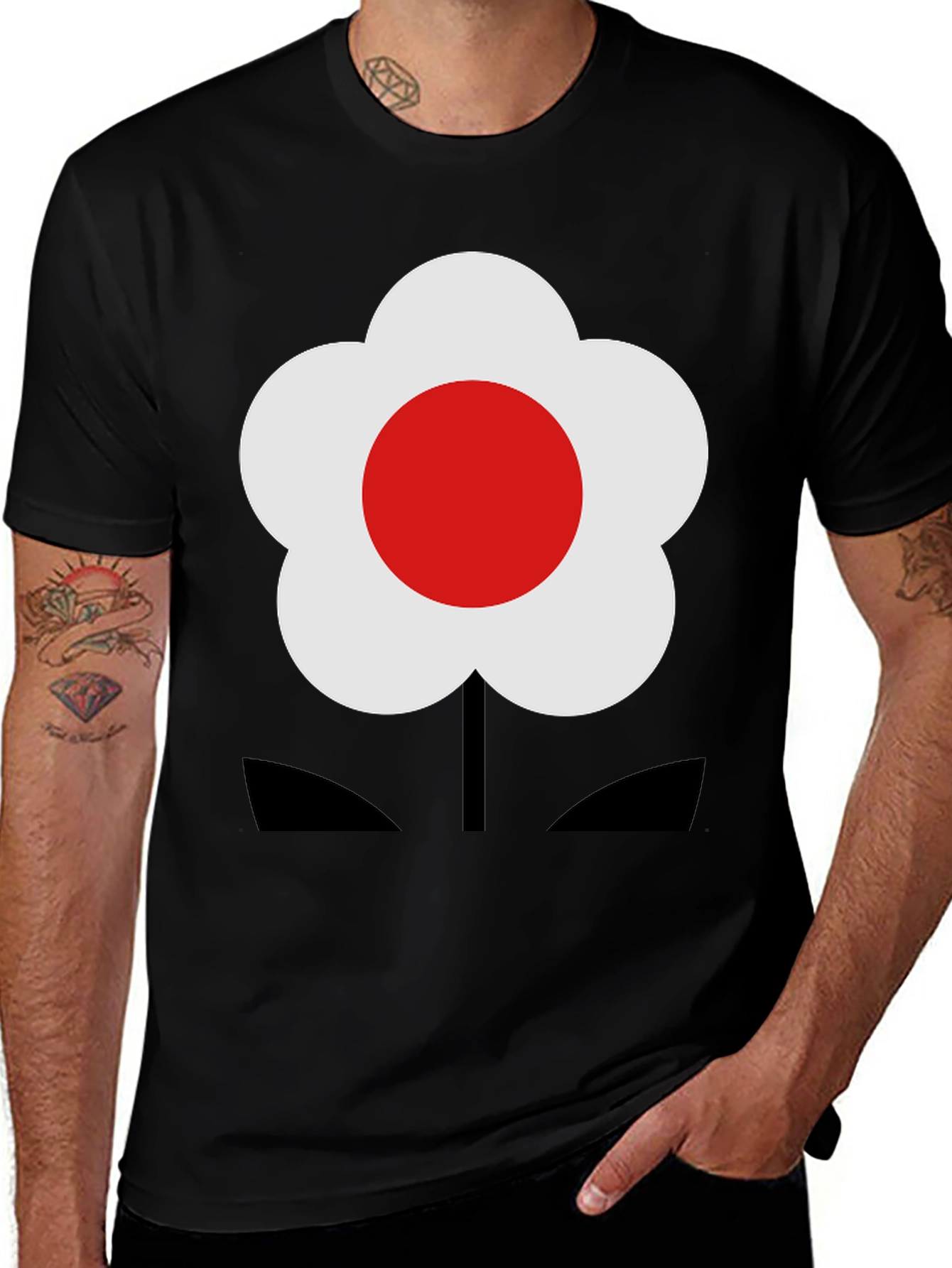 Modern Flower Graphic T-Shirt