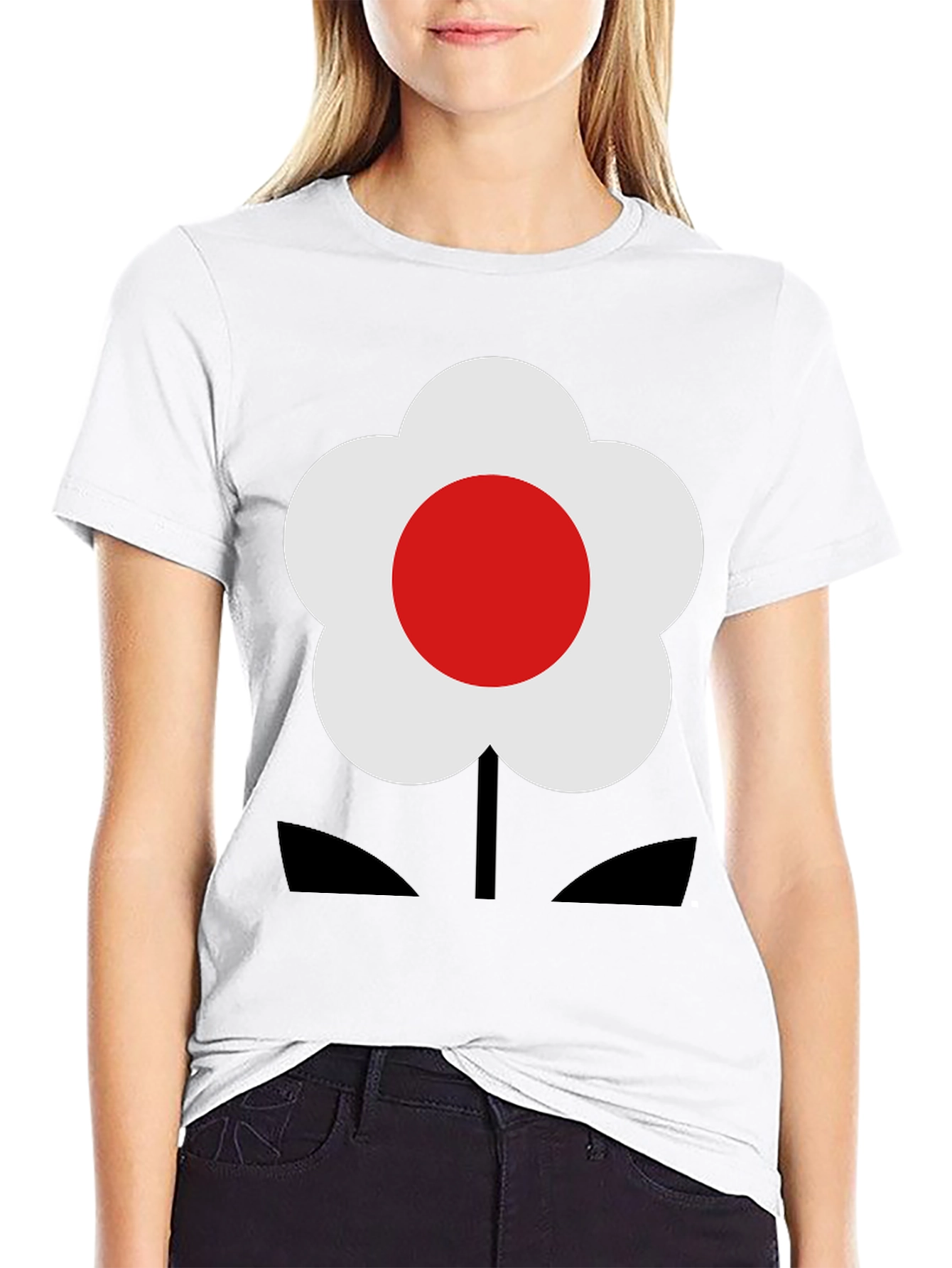 Modern Flower Graphic T-Shirt