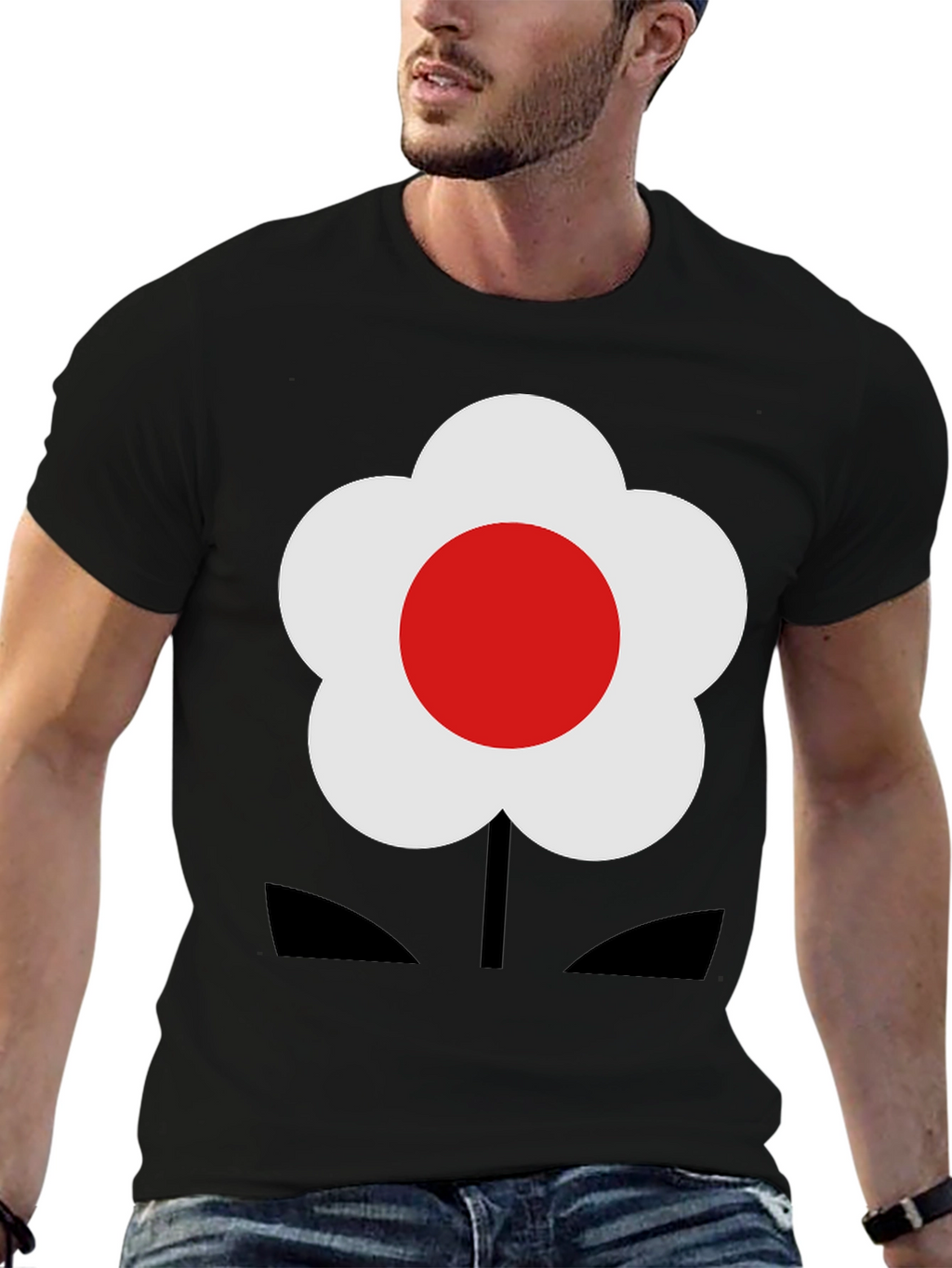 Modern Flower Graphic T-Shirt