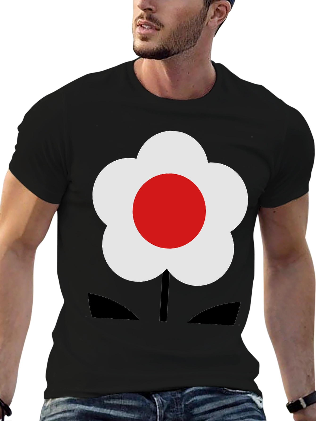 Modern Flower Graphic T-Shirt