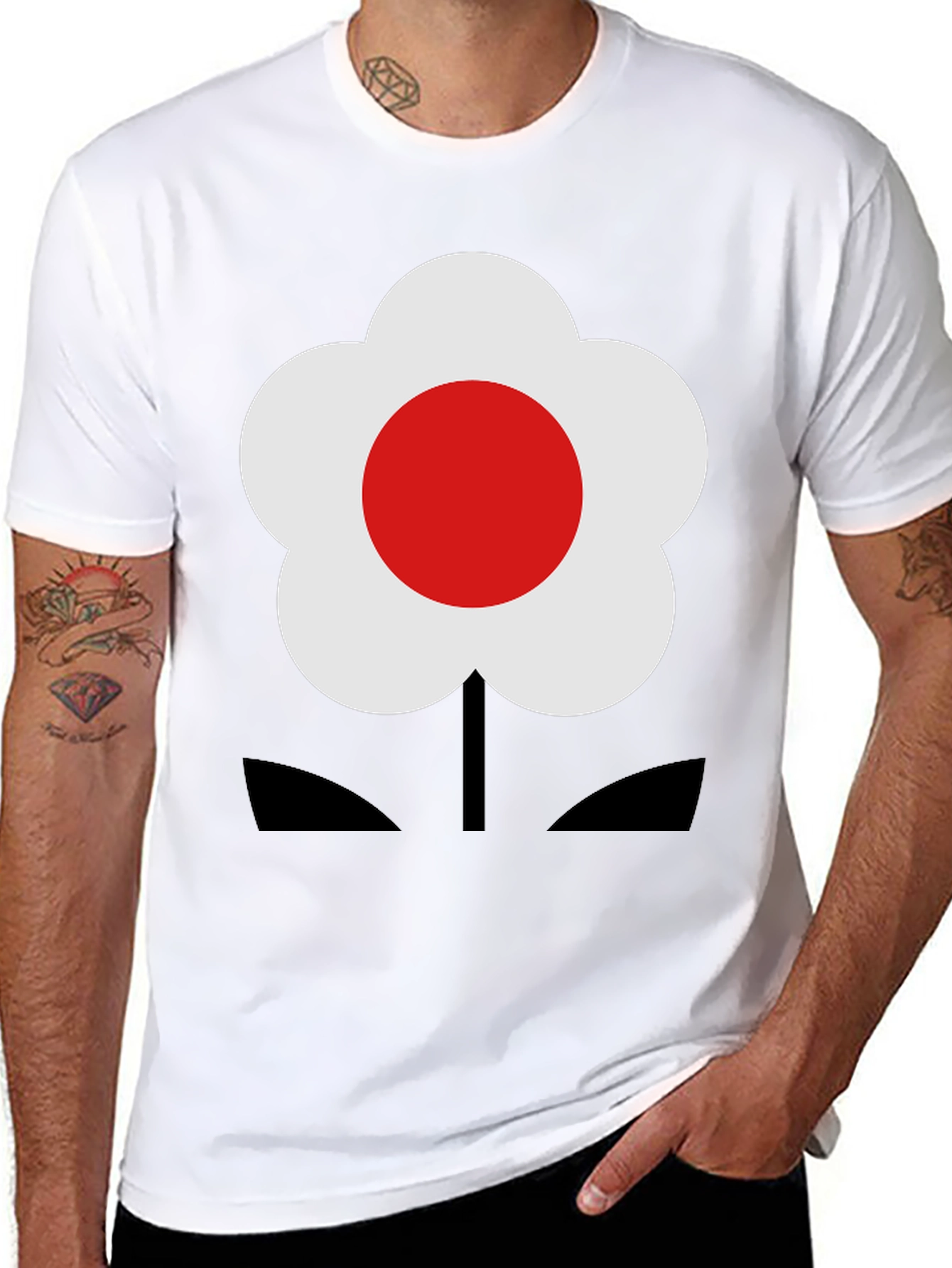 Modern Flower Graphic T-Shirt