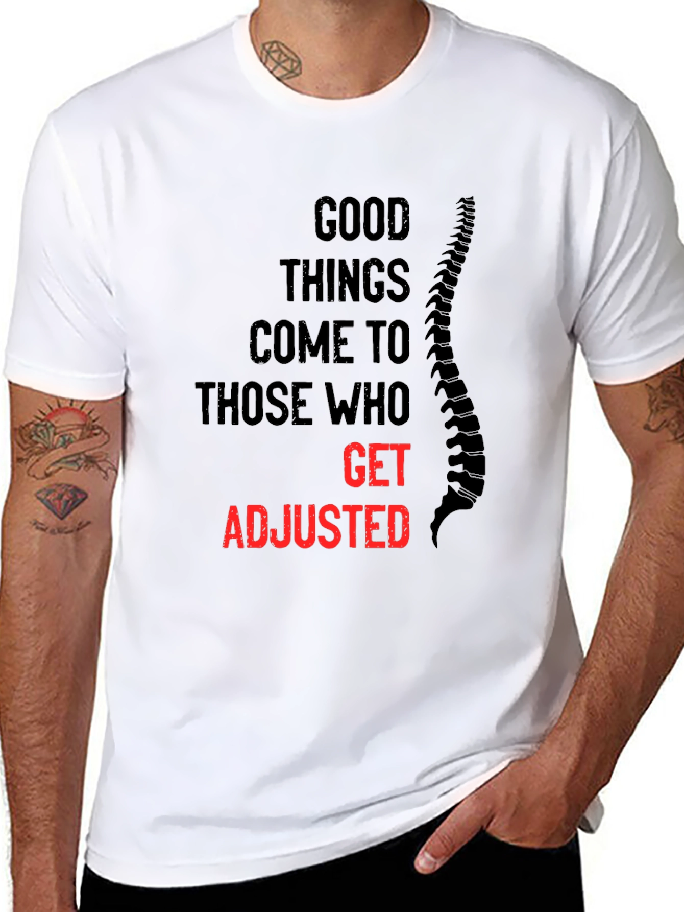 Chiropractor T-Shirt: Good Things Come to Those Who Get Adjusted