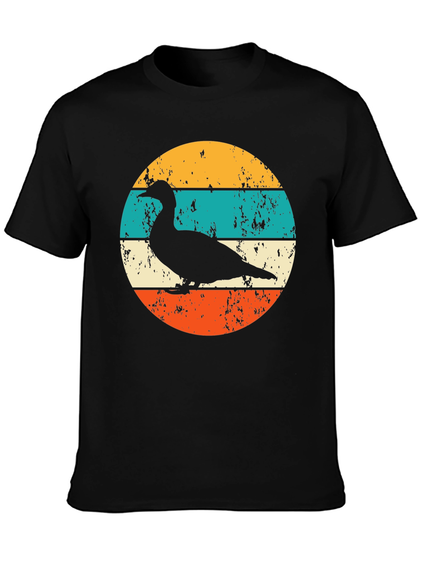 Retro Duck Silhouette Graphic T-Shirt