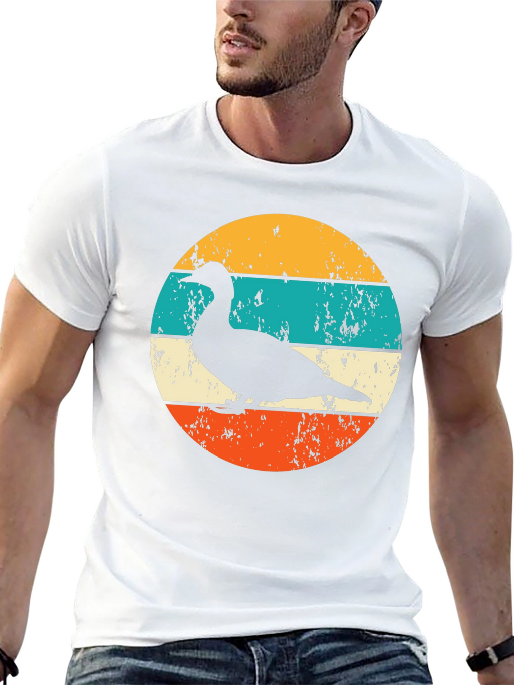 Retro Duck Silhouette Graphic T-Shirt