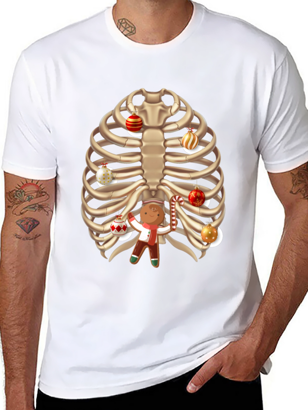 Christmas Rib Cage Gingerbread T-Shirt
