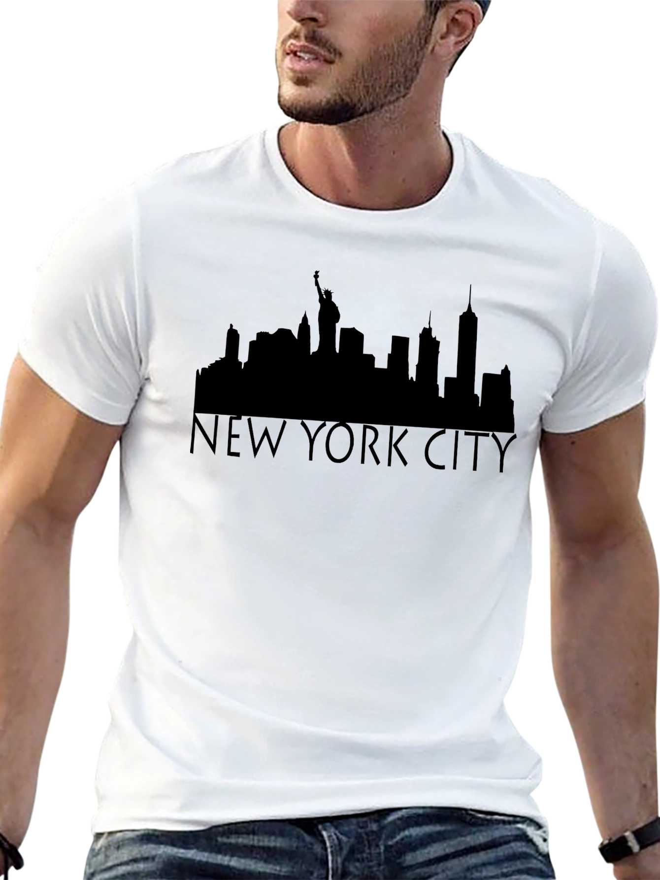 NYC Skyline T-Shirt - Black