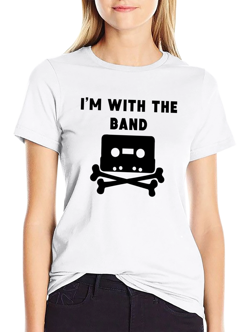Im With the Band Cassette Bones Graphic Tee