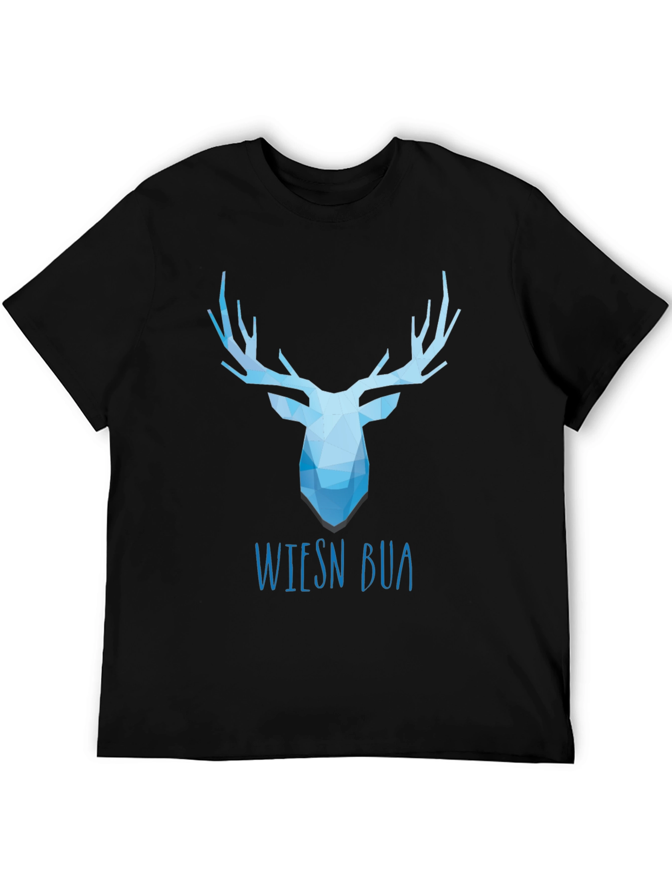 Geometric Stag Tee - Wiesn Bua Black T-Shirt