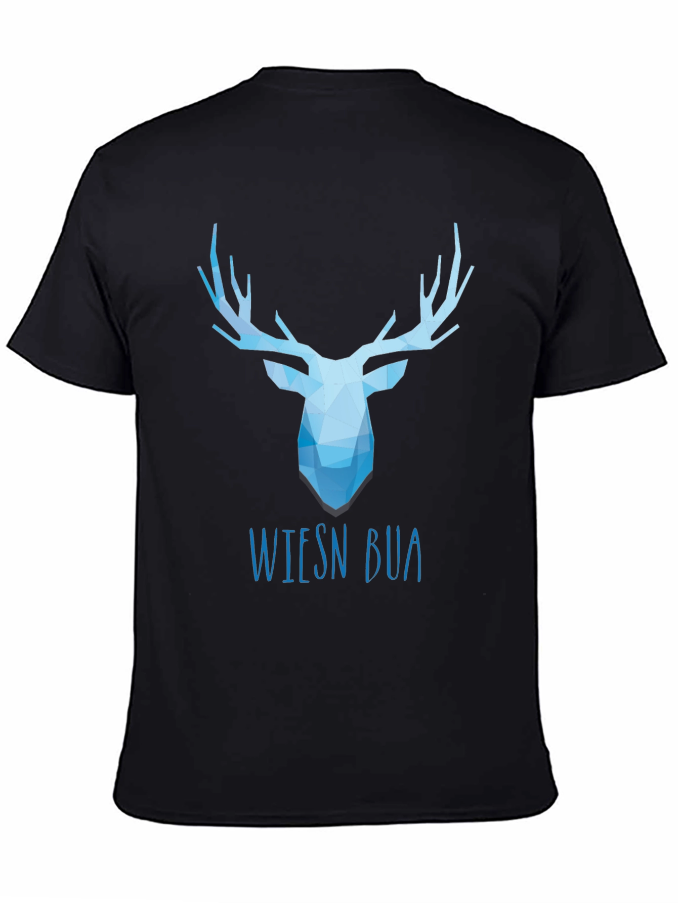 Geometric Stag Tee - Wiesn Bua Black T-Shirt