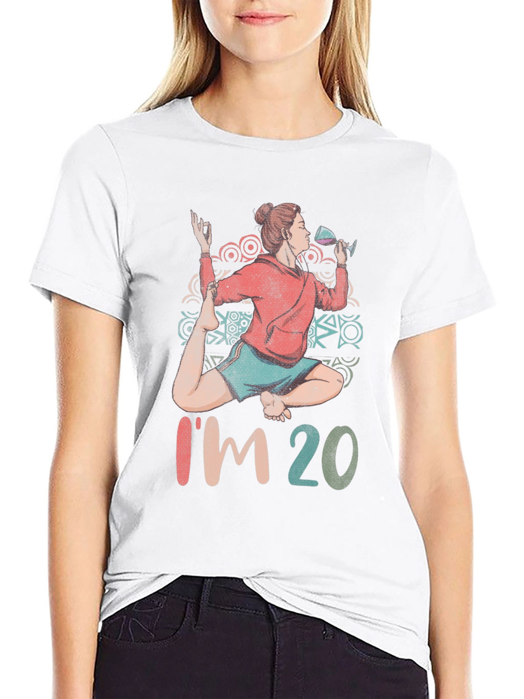 Yoga & Wine T-Shirt - Im 20 Design