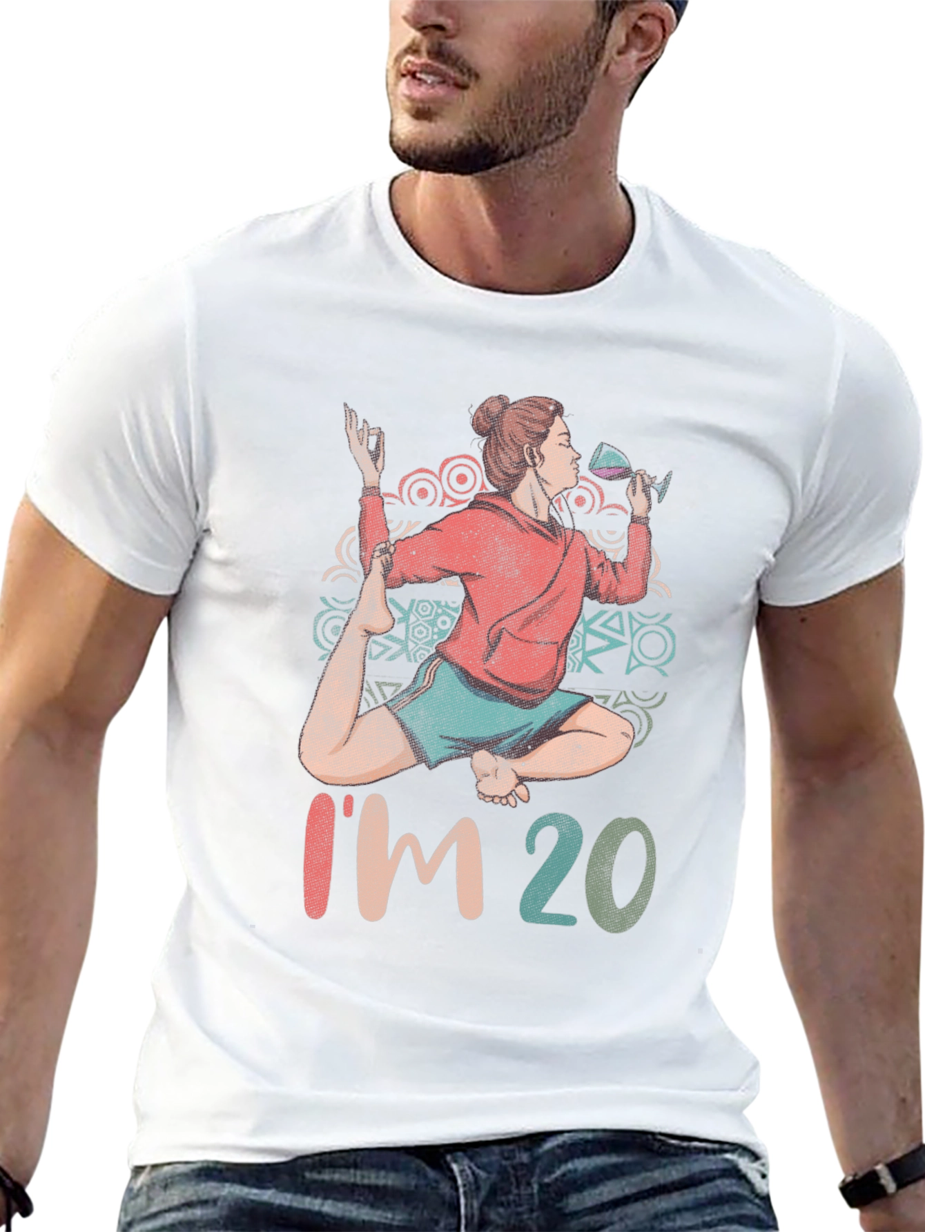 Yoga & Wine T-Shirt - Im 20 Design