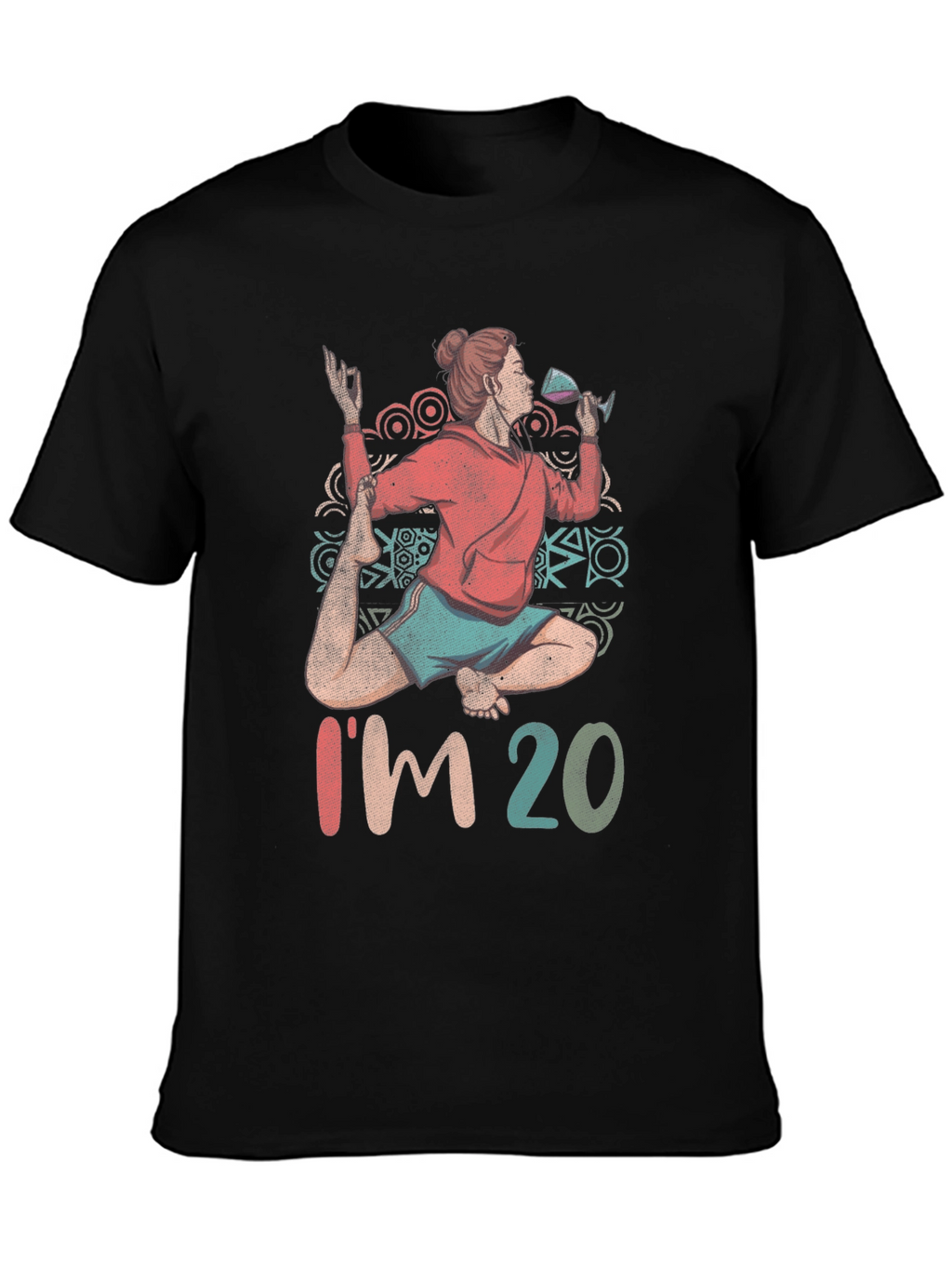 Yoga & Wine T-Shirt - Im 20 Design