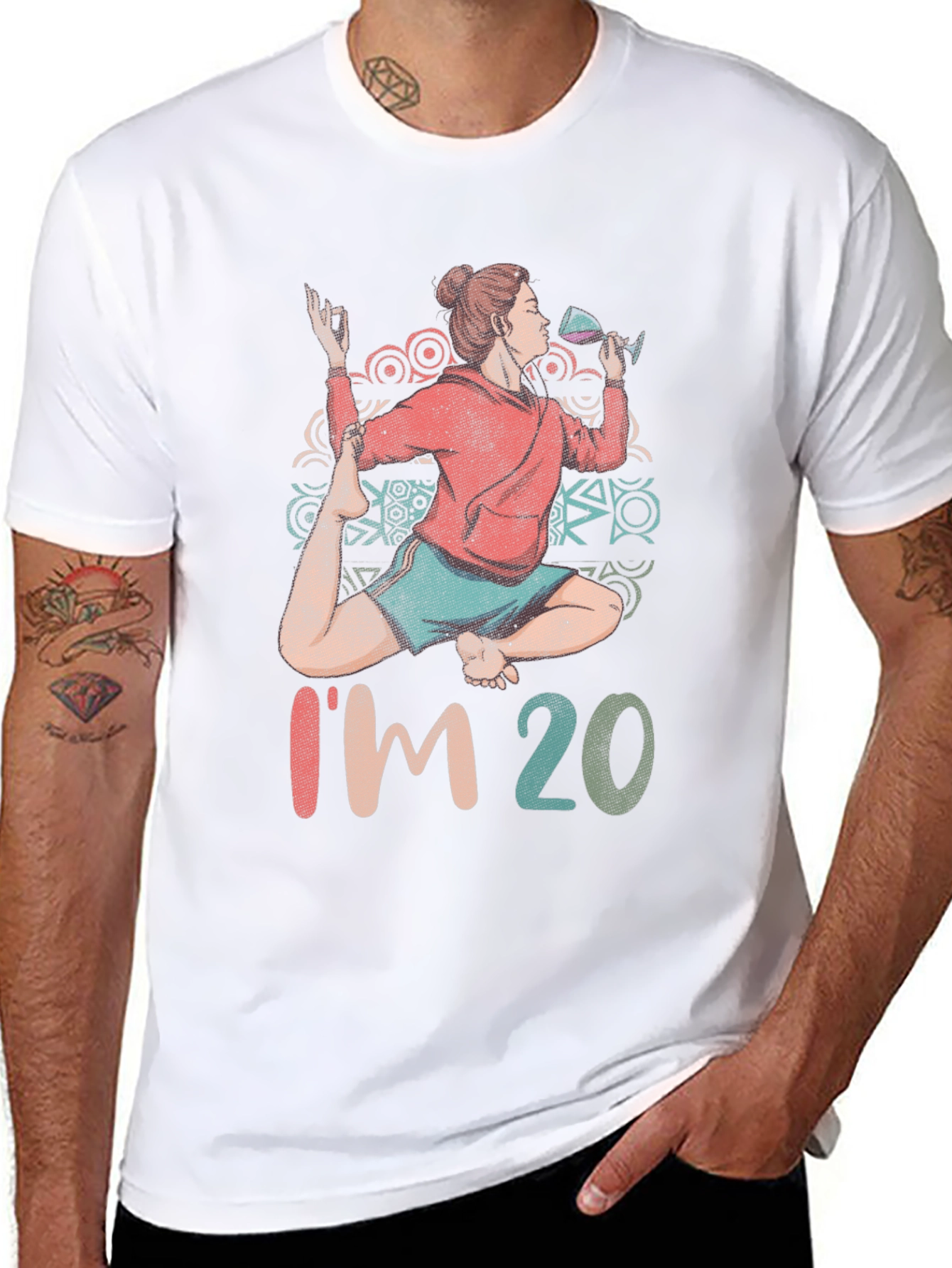 Yoga & Wine T-Shirt - Im 20 Design