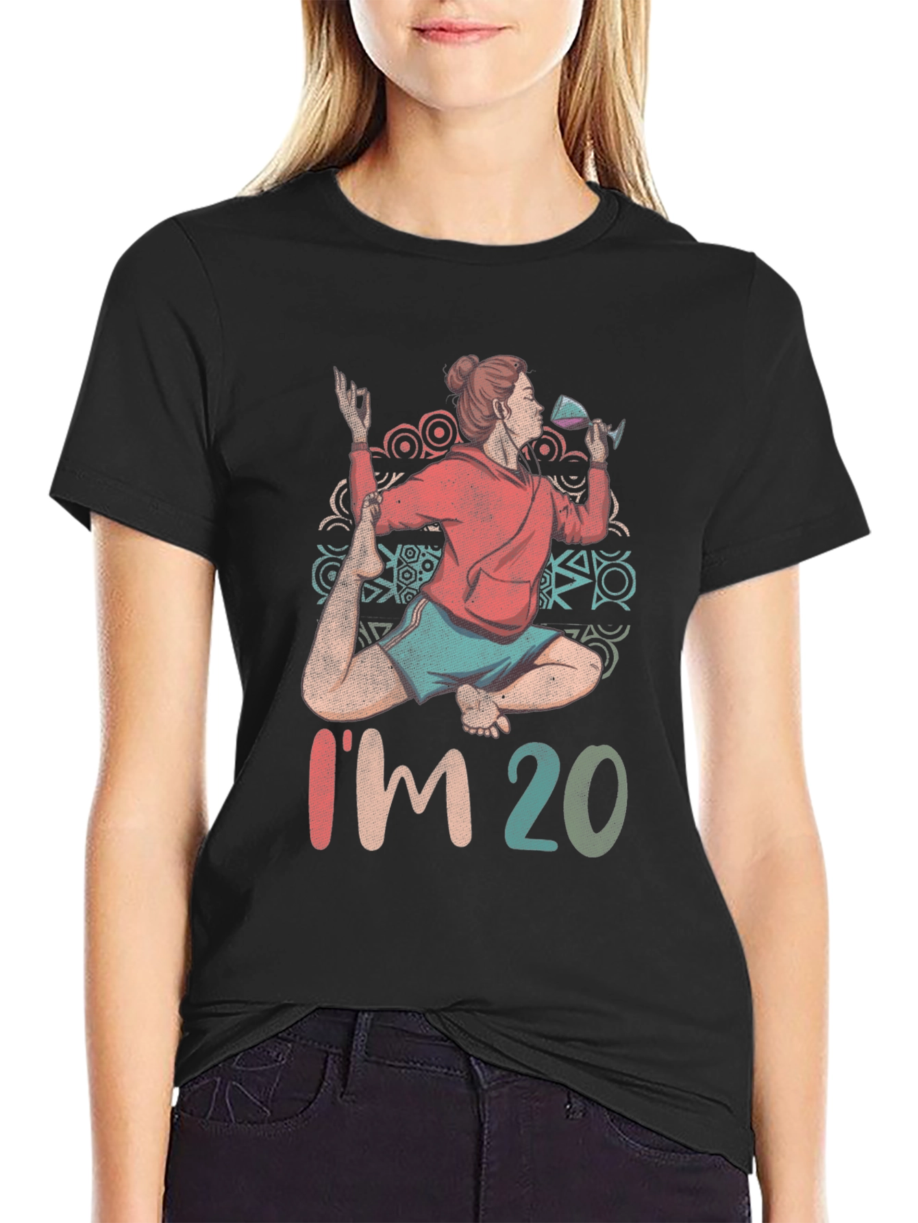Yoga & Wine T-Shirt - Im 20 Design