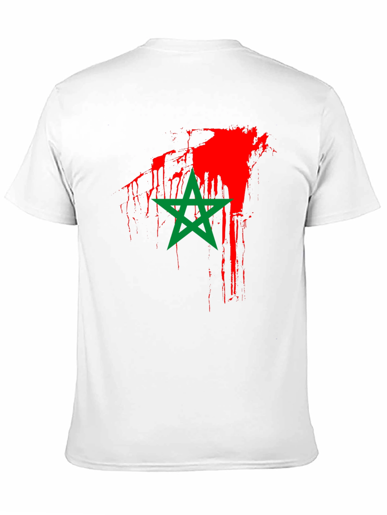 Moroccan Flag T-Shirt - Black Cotton Tee