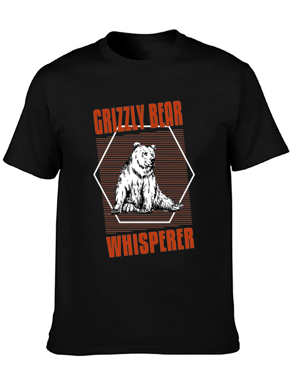 Grizzly Bear Whisperer Black Graphic Tee