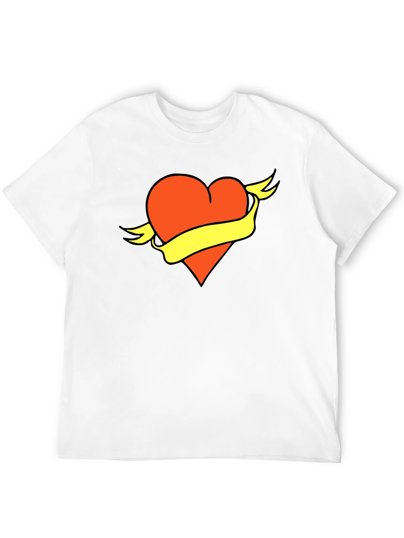 Heart & Banner Graphic Tee - Bold Design Soft Fabric