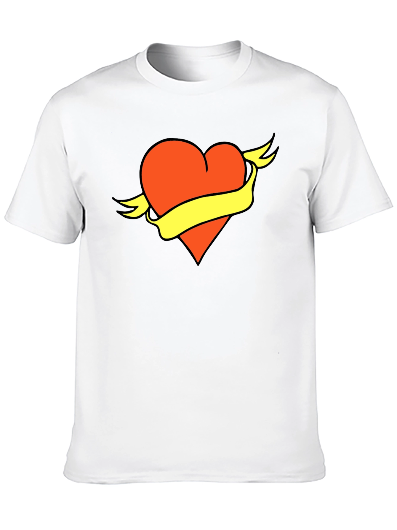 Heart & Banner Graphic Tee - Bold Design Soft Fabric