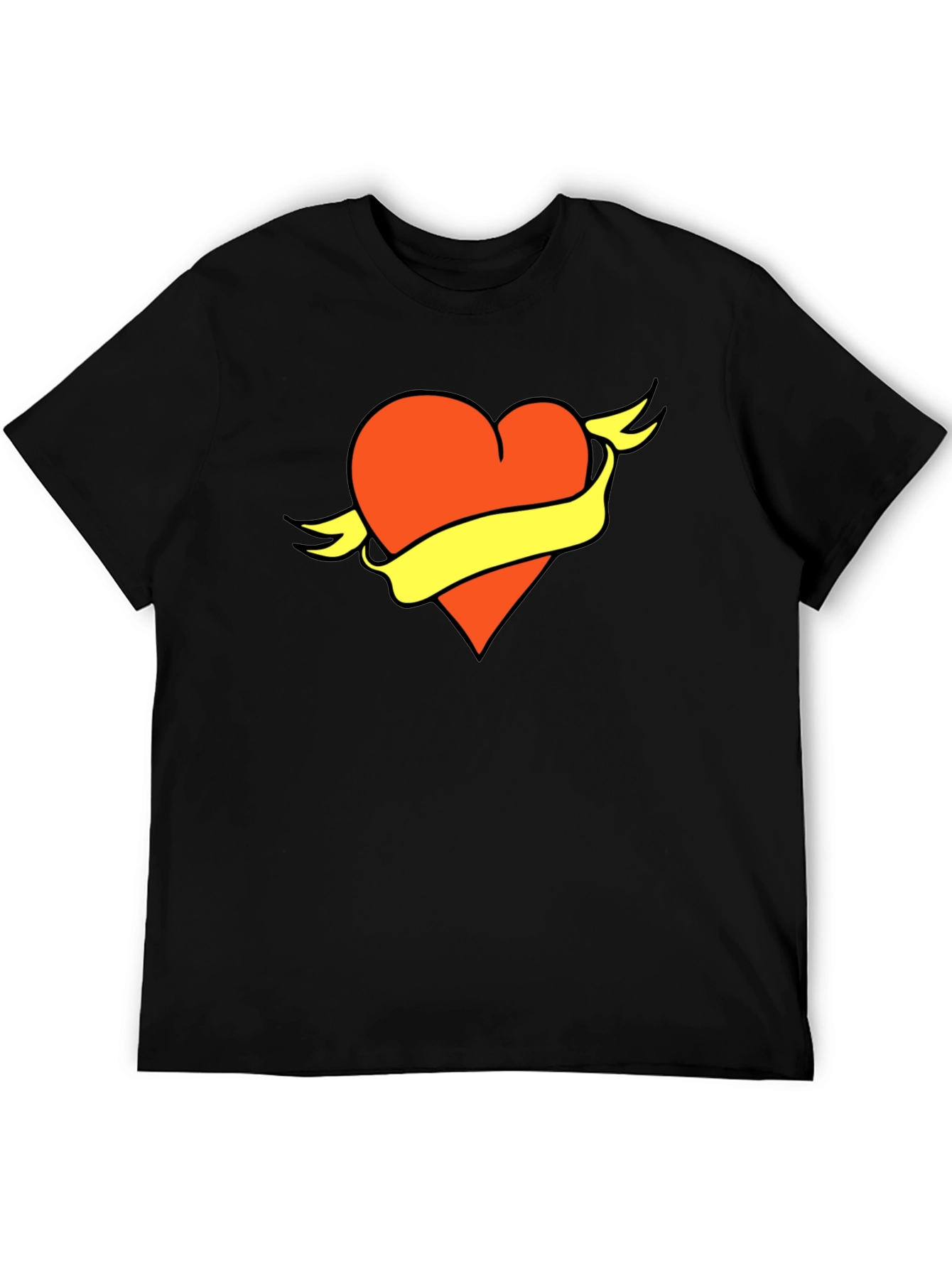 Heart & Banner Graphic Tee - Bold Design Soft Fabric