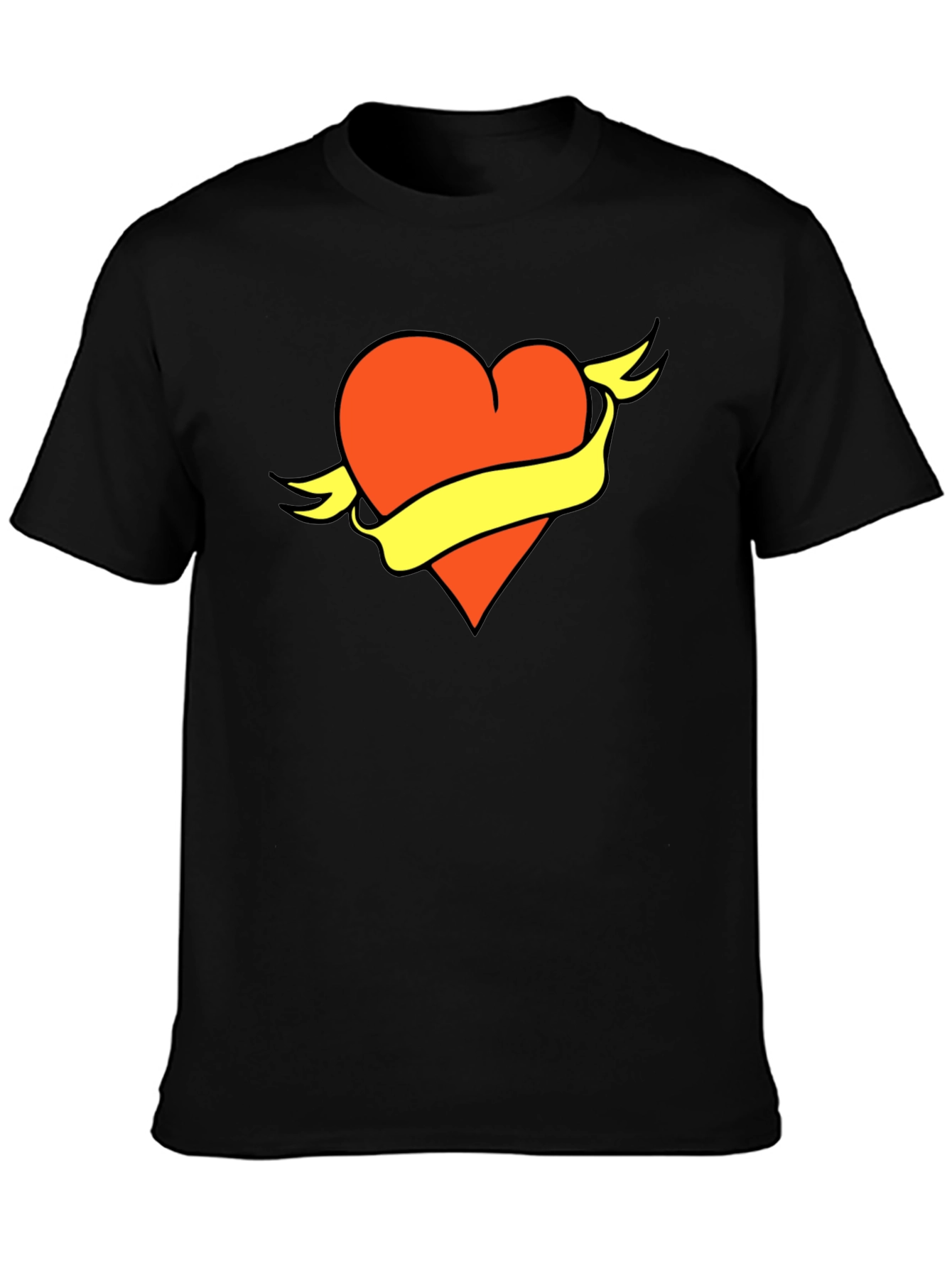 Heart & Banner Graphic Tee - Bold Design Soft Fabric