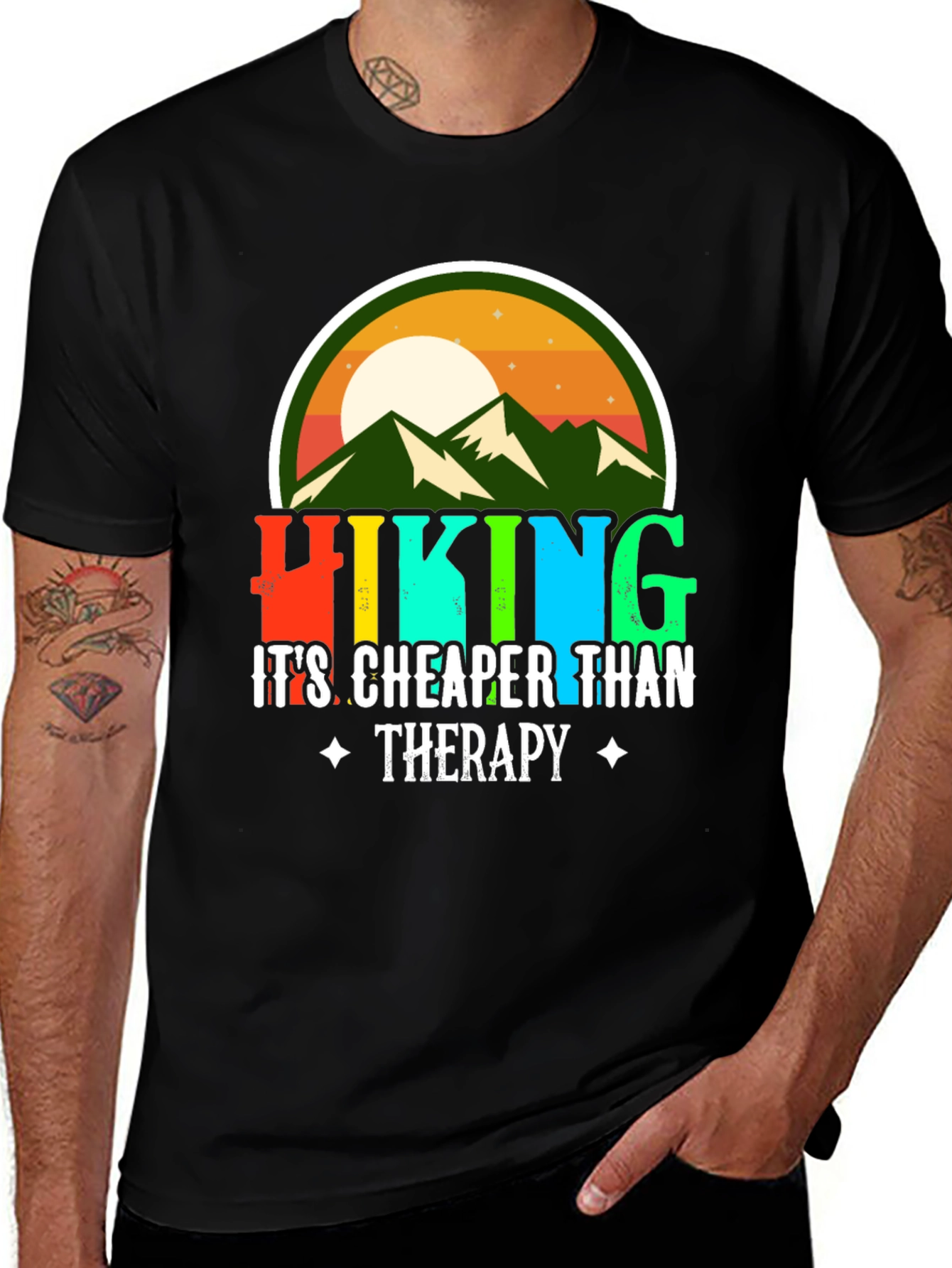 Hiking Cheaper Than Therapy Graphic Tee