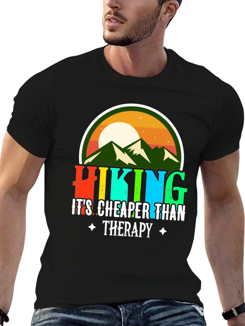 Hiking Cheaper Than Therapy Graphic Tee