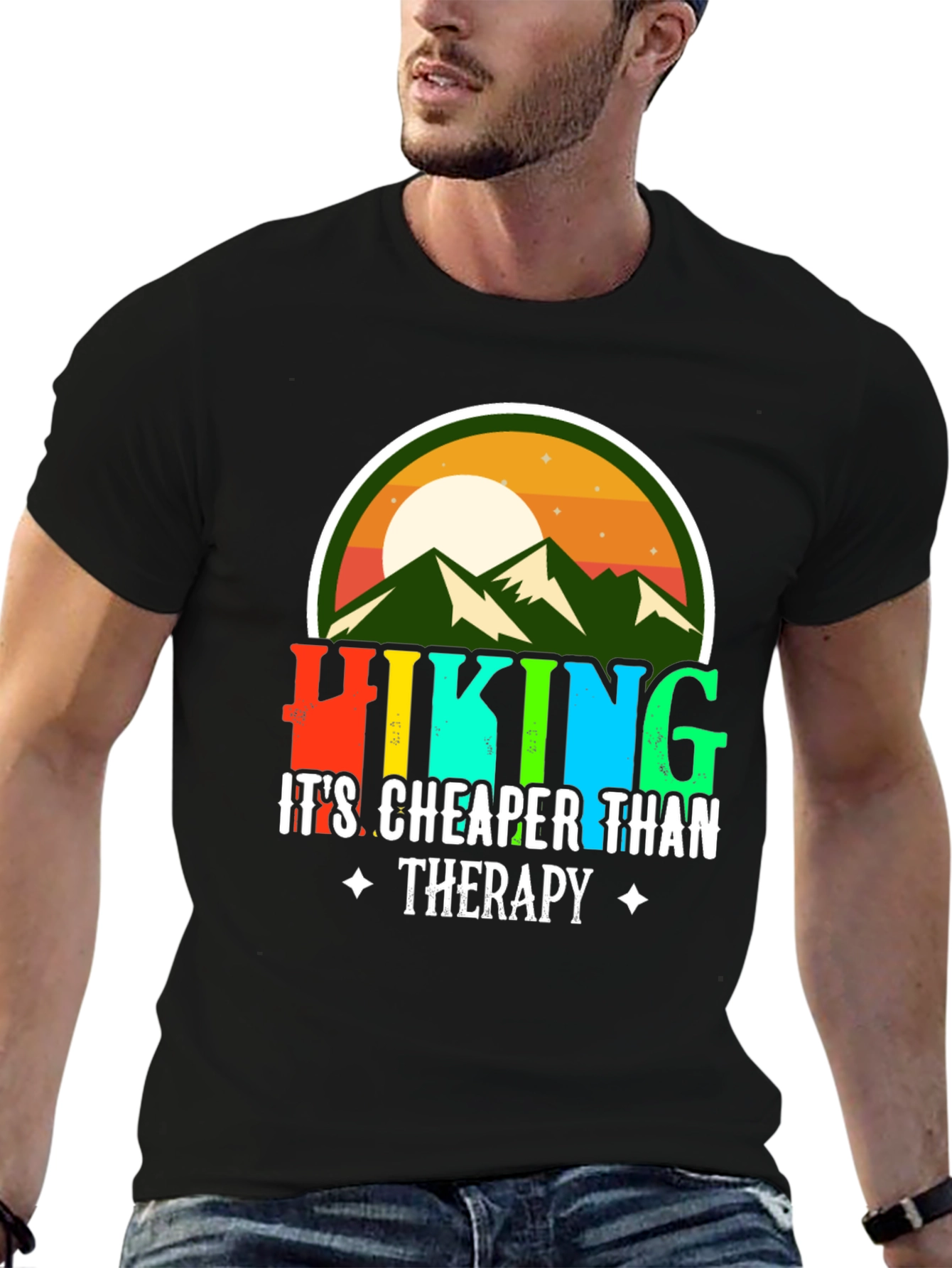 Hiking Cheaper Than Therapy Graphic Tee