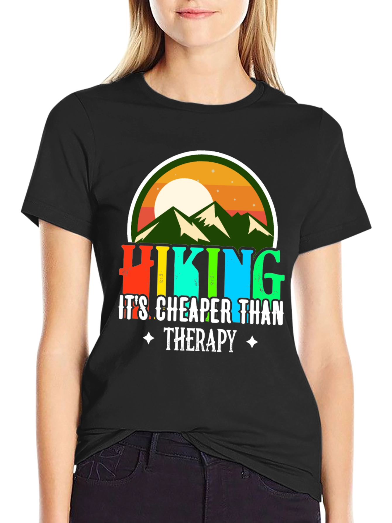 Hiking Cheaper Than Therapy Graphic Tee