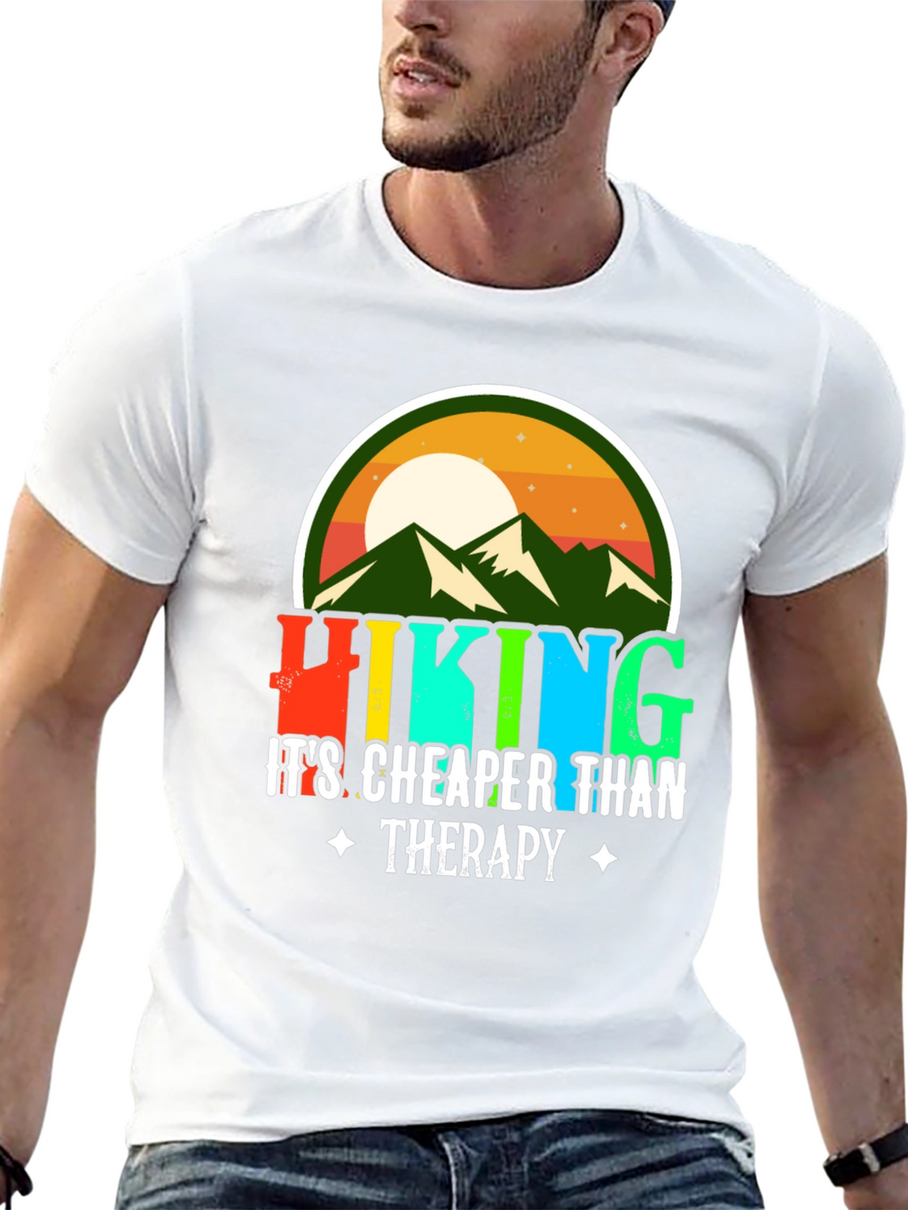 Hiking Cheaper Than Therapy Graphic Tee