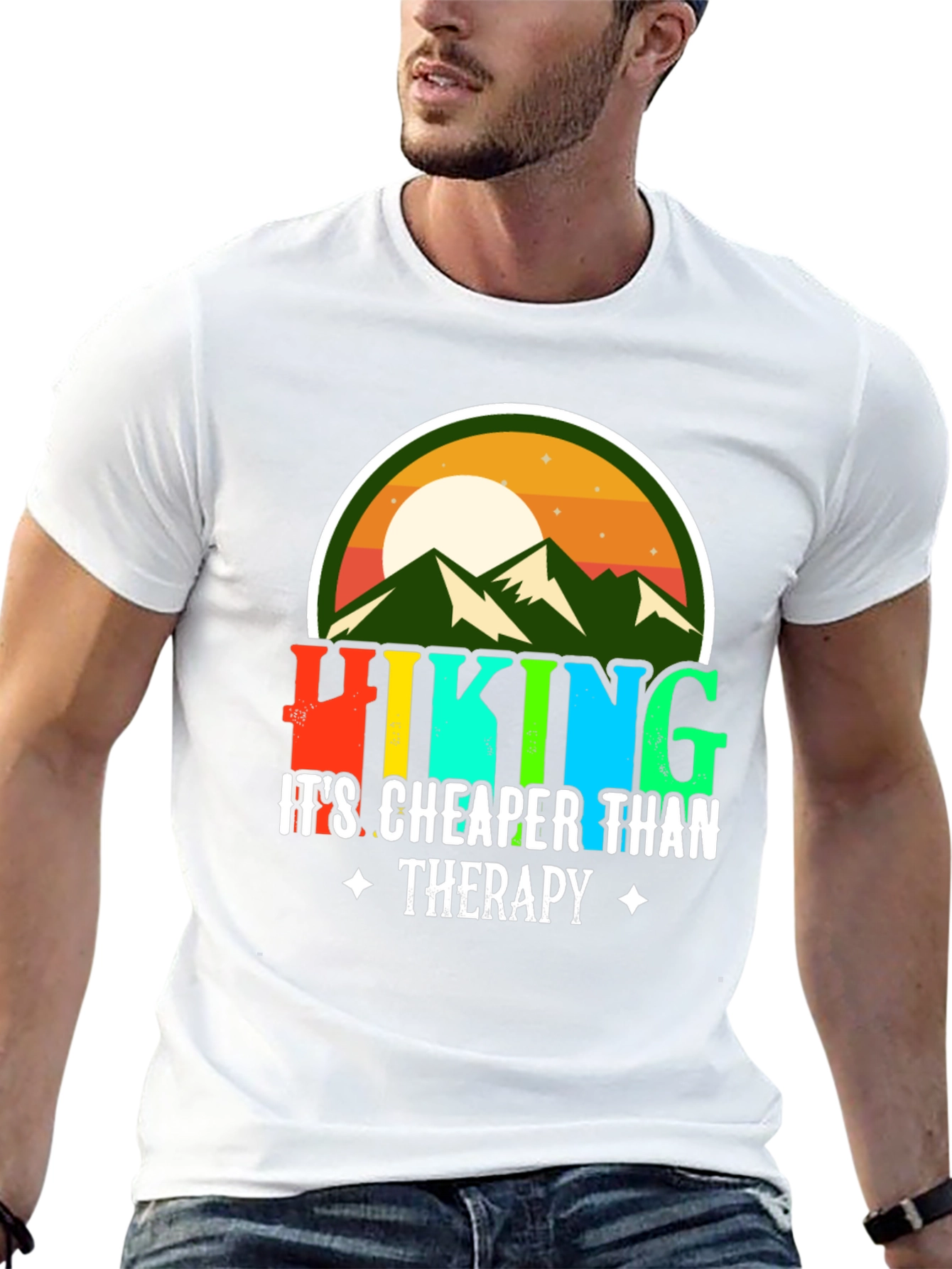 Hiking Cheaper Than Therapy Graphic Tee