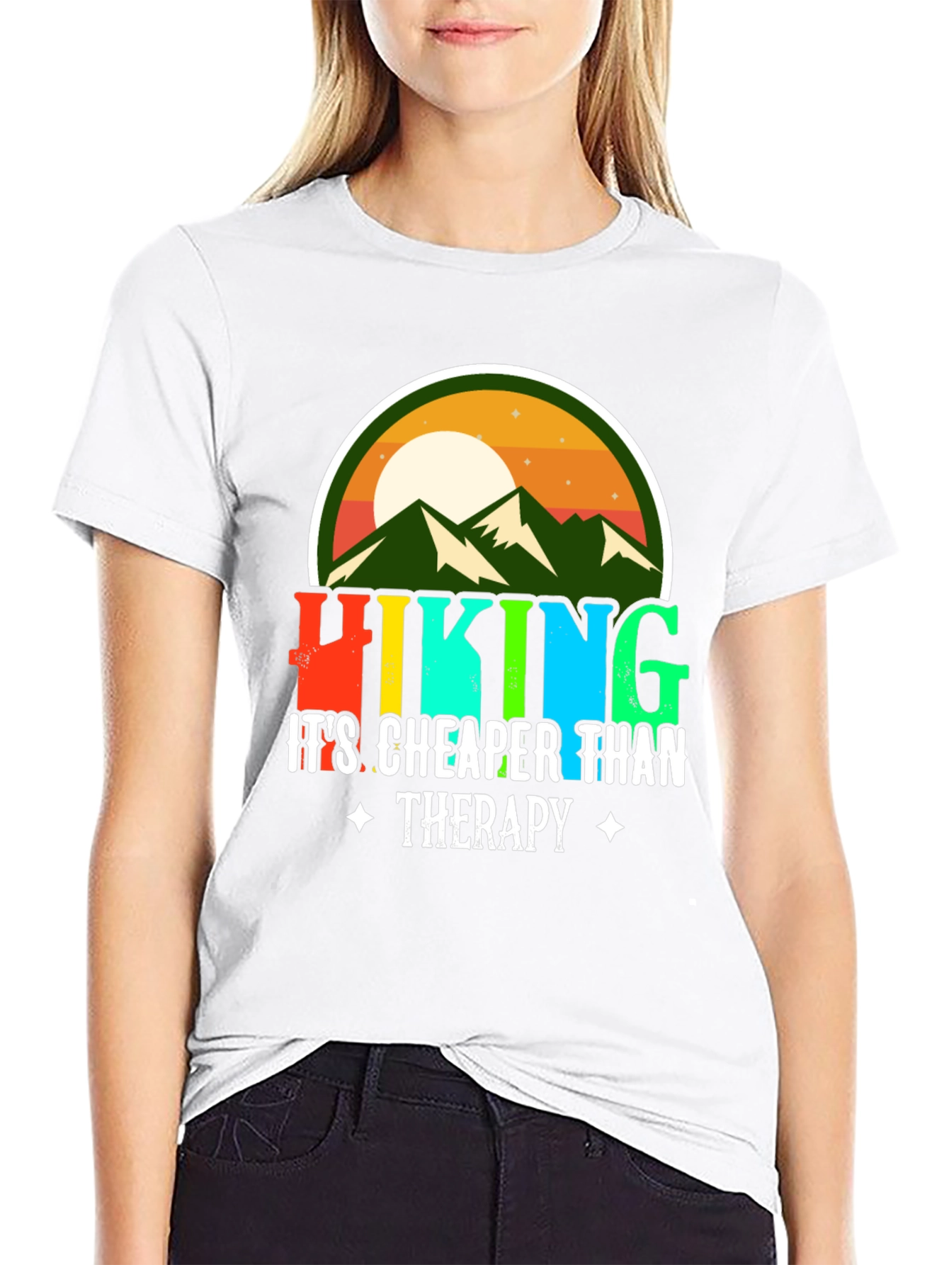 Hiking Cheaper Than Therapy Graphic Tee
