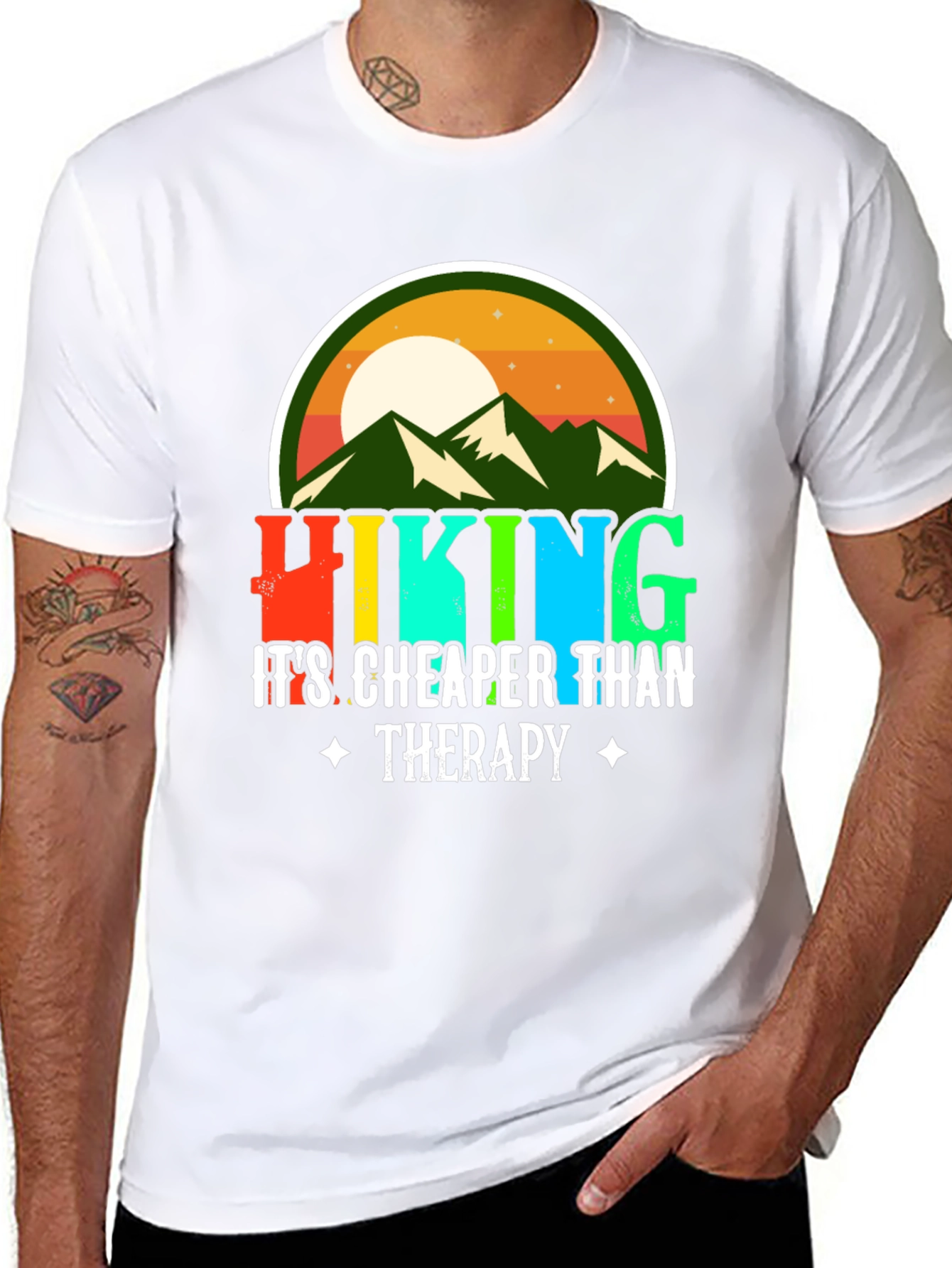 Hiking Cheaper Than Therapy Graphic Tee