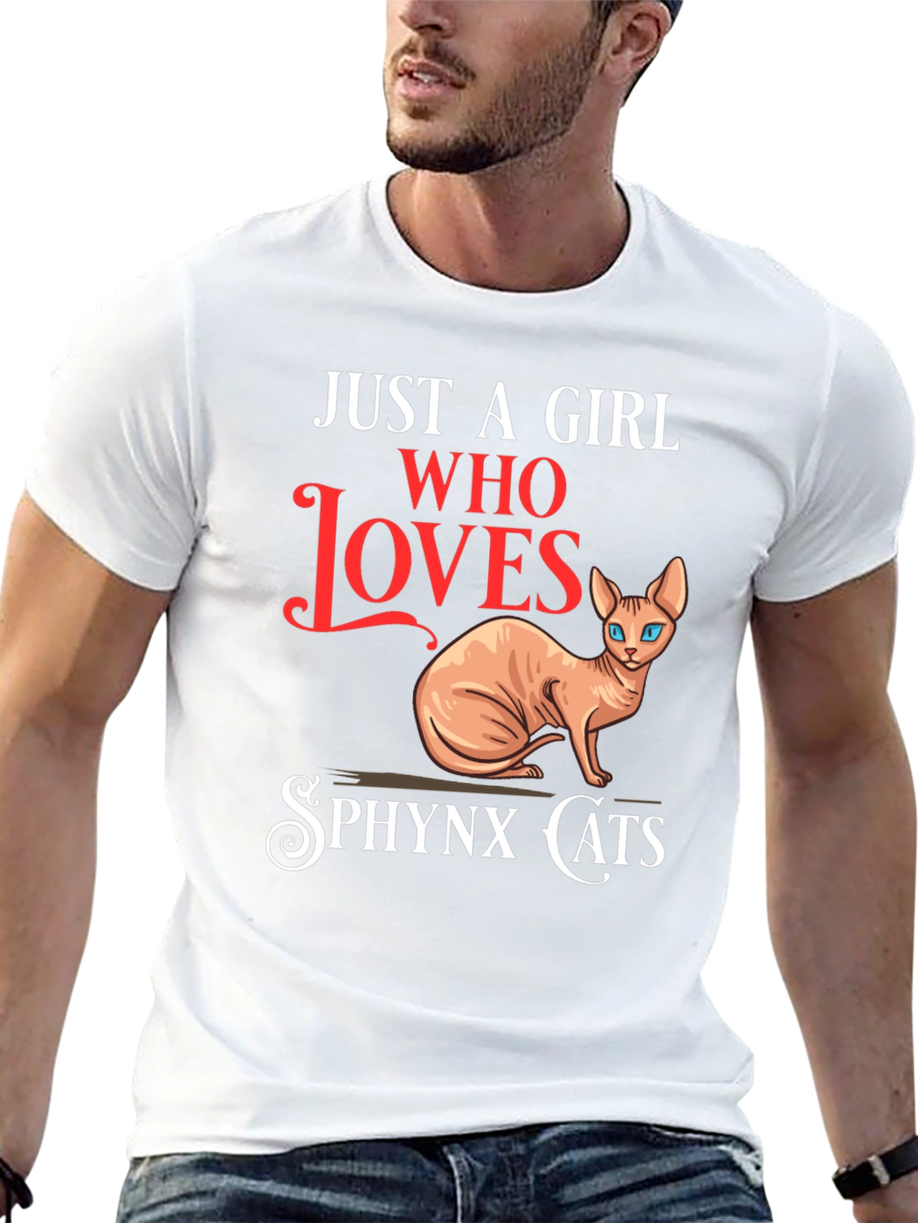 Sphynx Cat Lover T-Shirt - Just a Girl Who Loves Cats