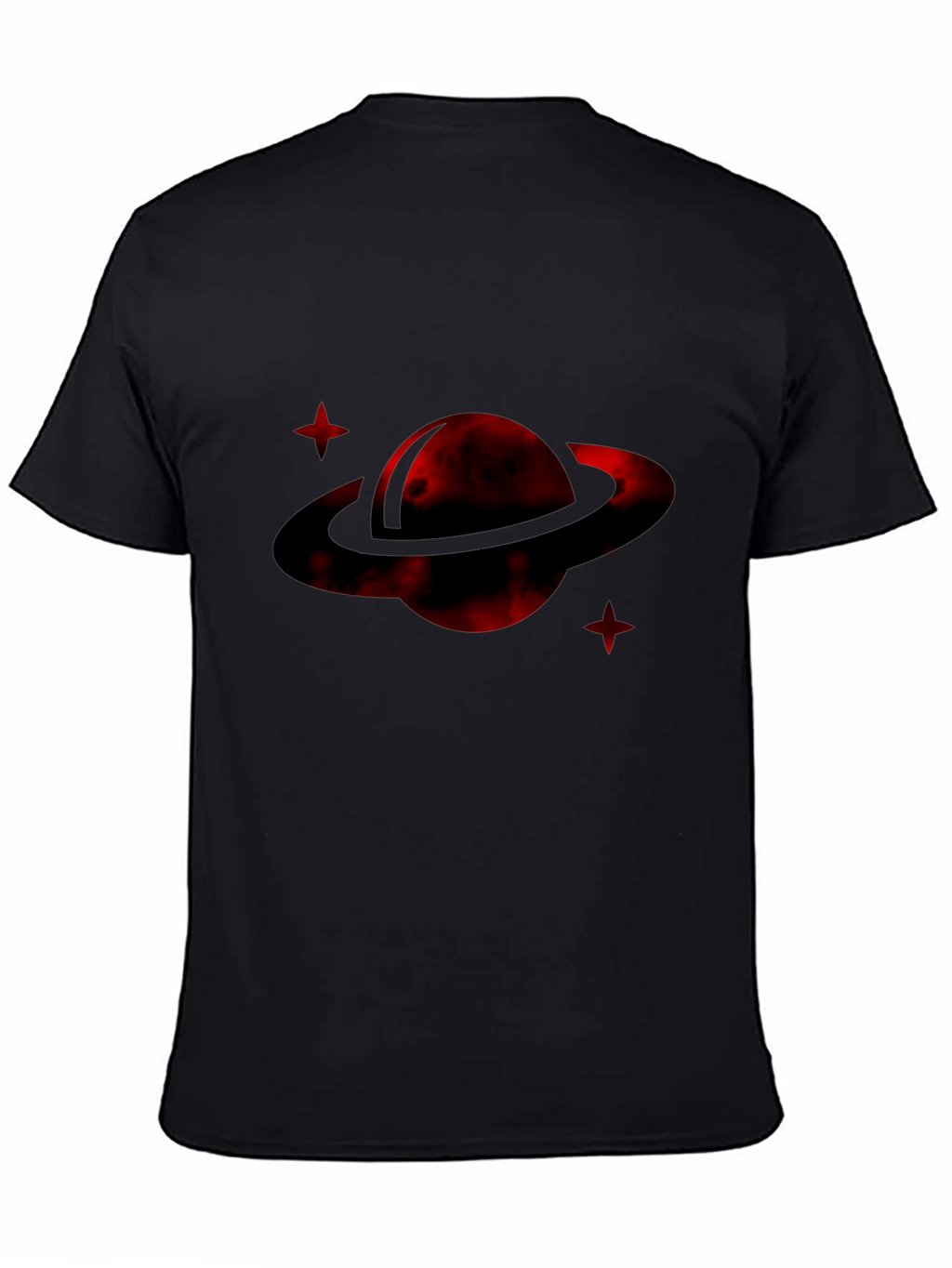Red Planet Graphic Tee - Stylish Mens Black T-Shirt