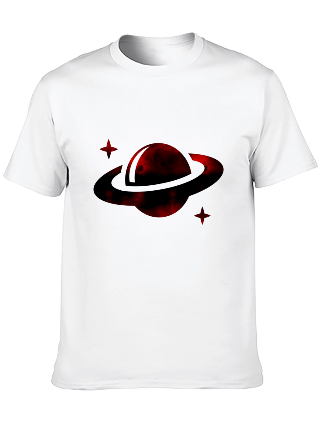 Red Planet Graphic Tee - Stylish Mens Black T-Shirt