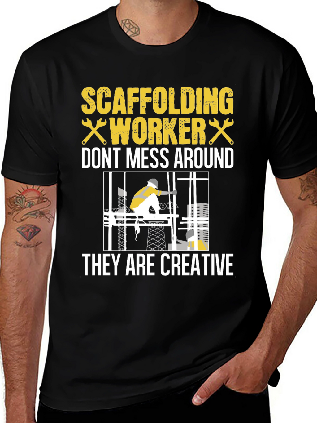 Scaffolding Worker Graphic Tee