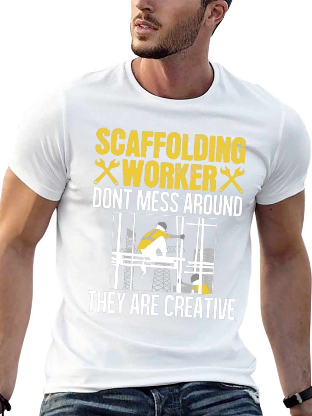 Scaffolding Worker Graphic Tee