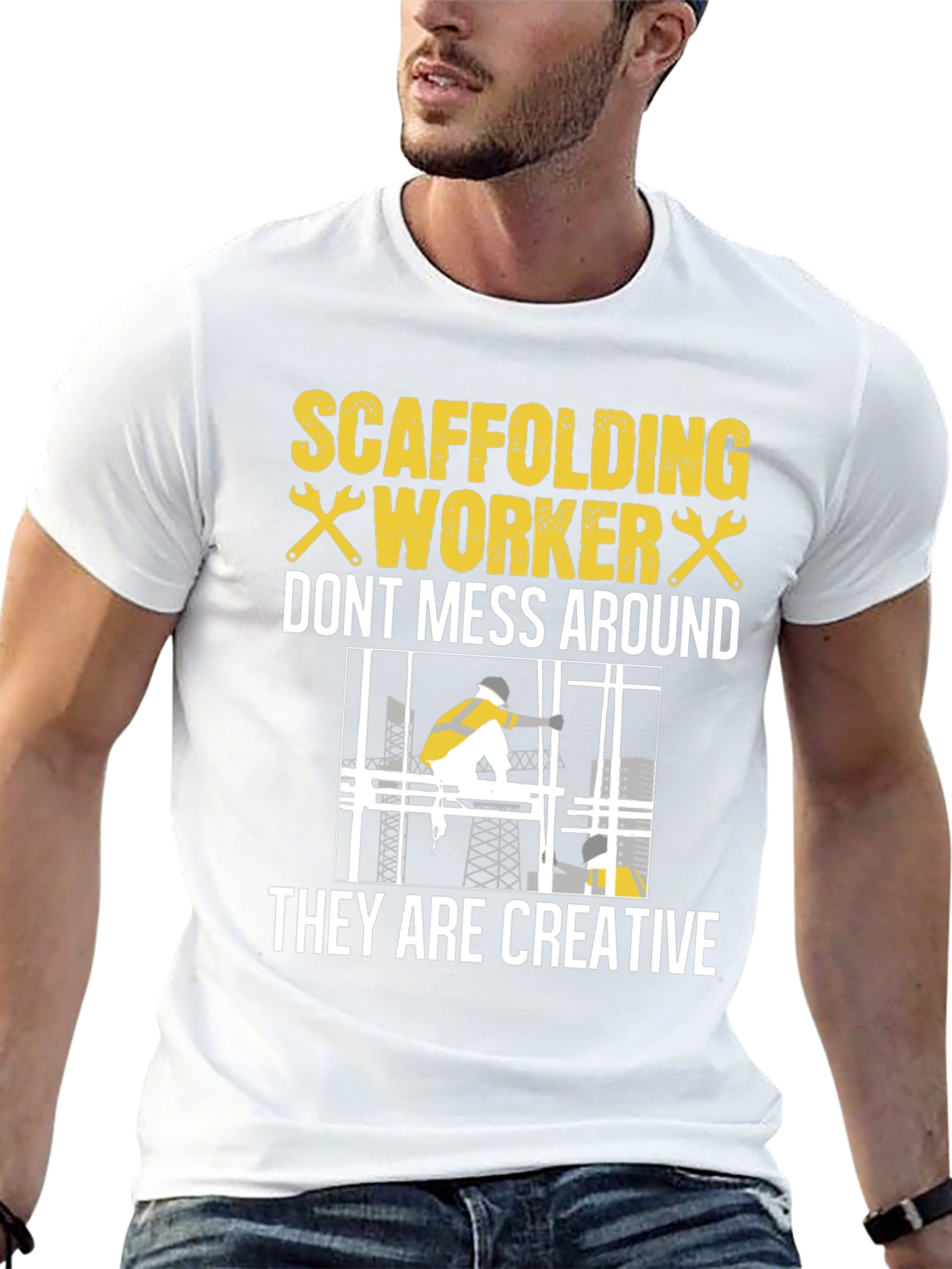 Scaffolding Worker Graphic Tee
