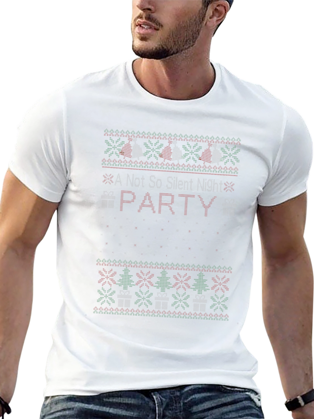 A Not So Silent Night Party Ugly Christmas T-Shirt