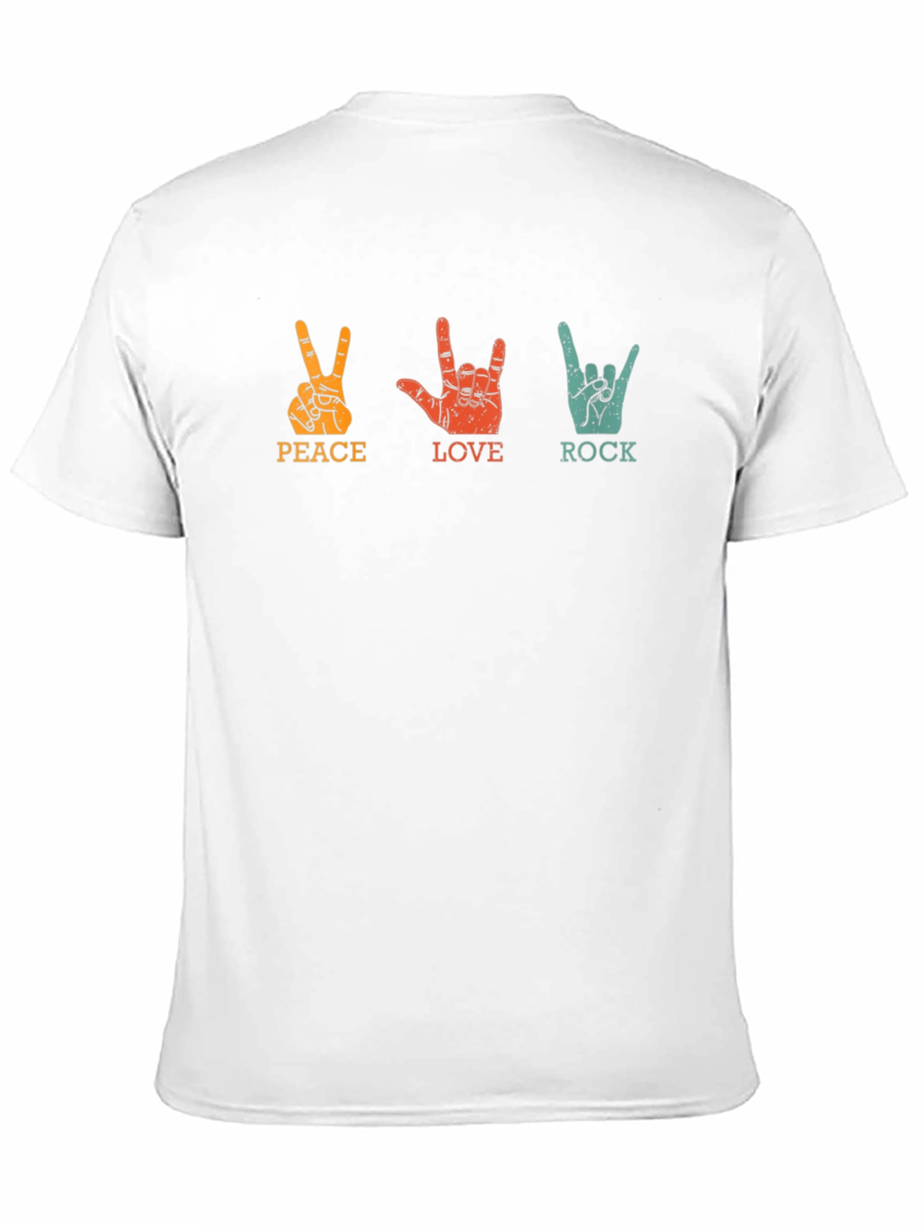 Peace Love Rock Graphic Tee - Classic Black T-Shirt