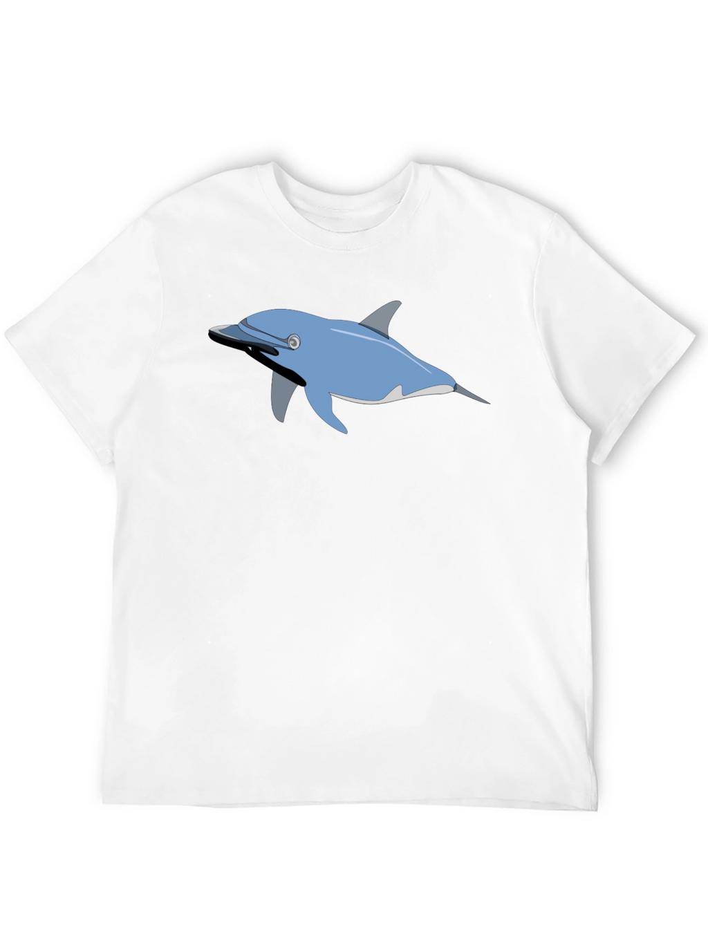 Dolphin Graphic Print Crew Neck T-shirt