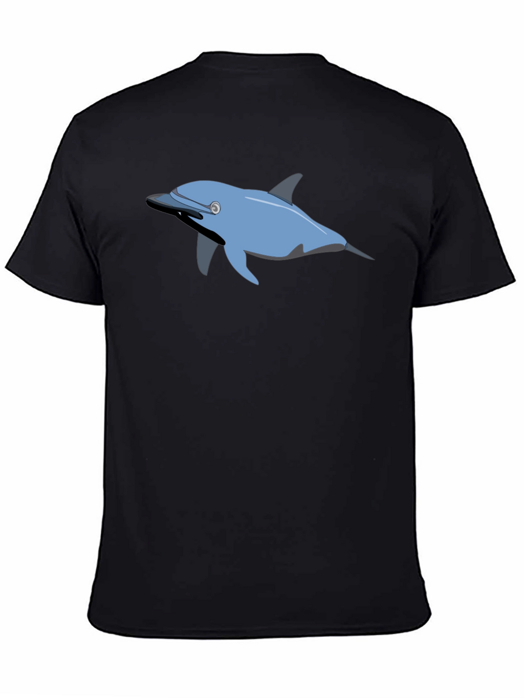 Dolphin Graphic Print Crew Neck T-shirt
