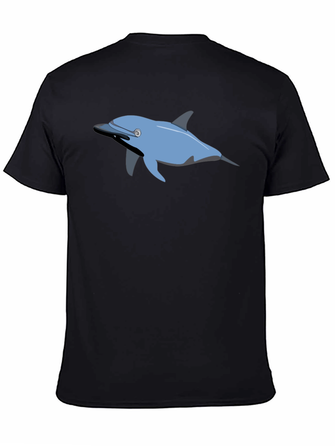 Dolphin Graphic Print Crew Neck T-shirt