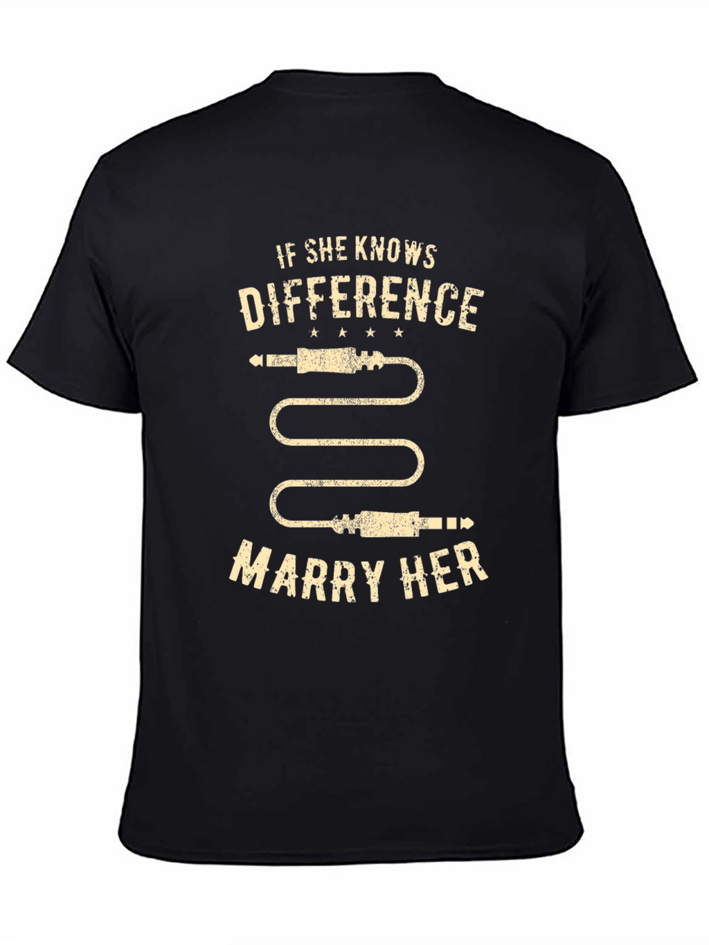 If She Knows The Difference Marry Her Black T-Shirt
