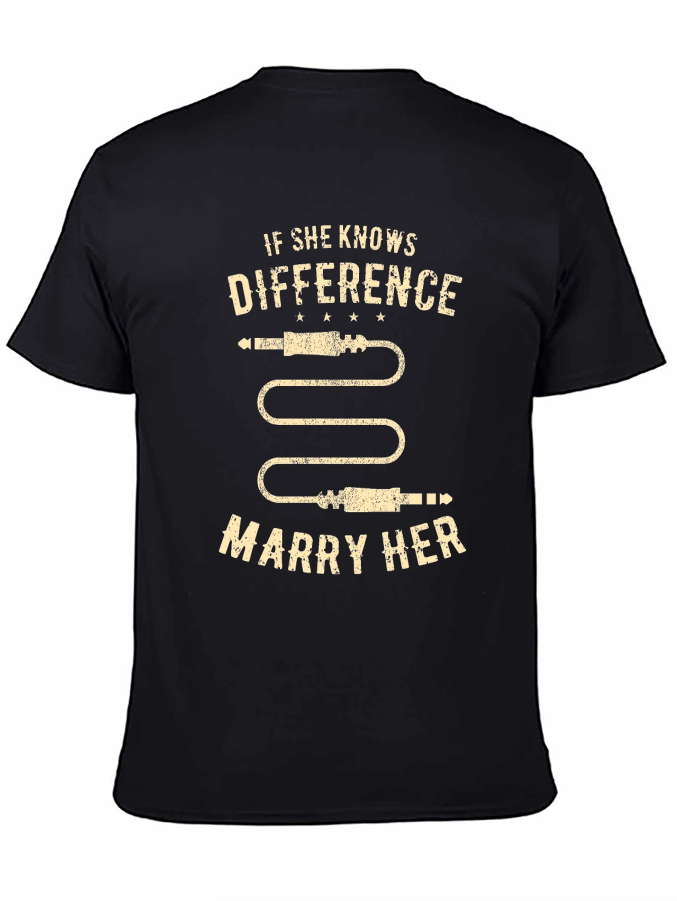 If She Knows The Difference Marry Her Black T-Shirt