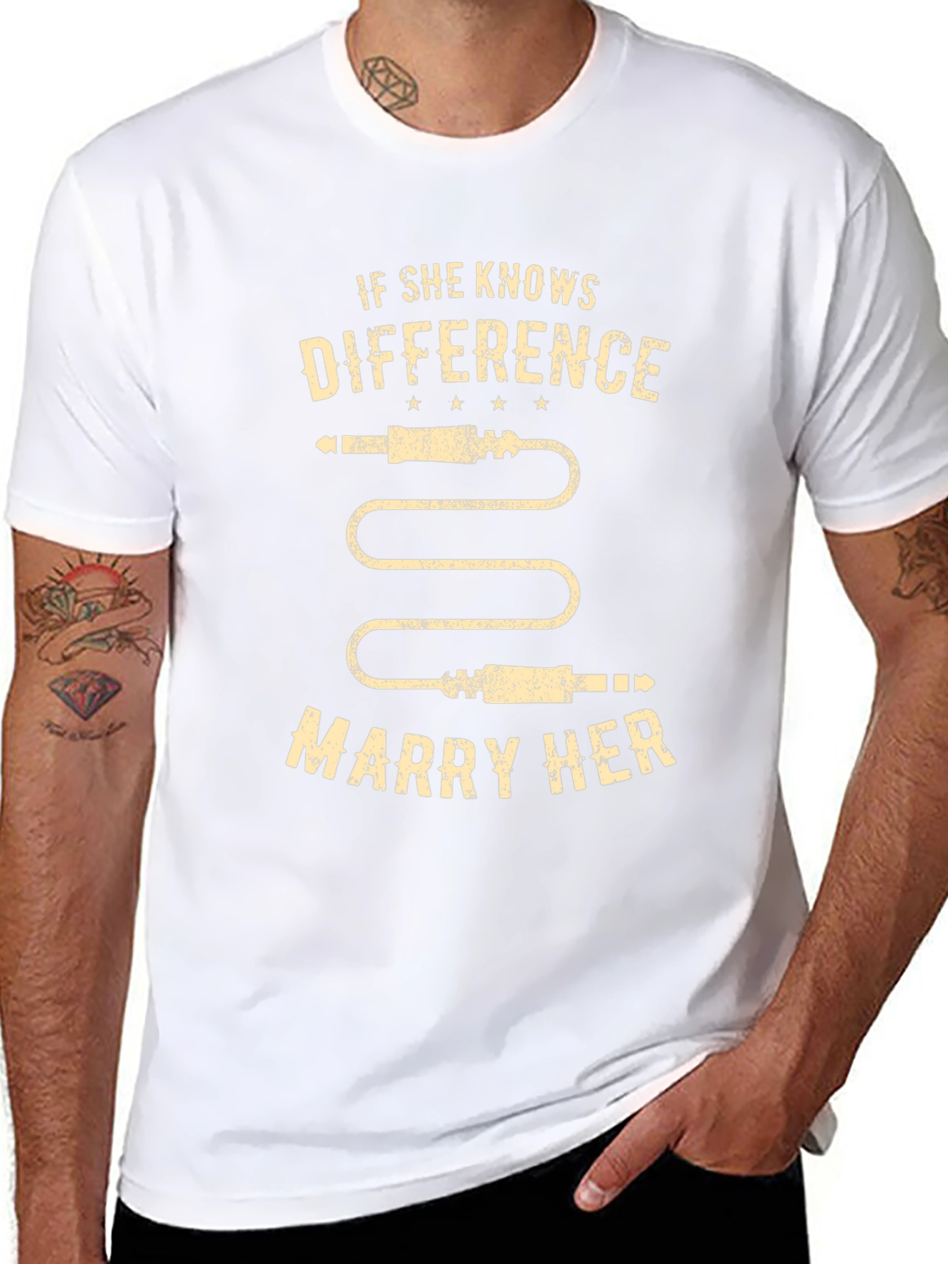 If She Knows The Difference Marry Her Black T-Shirt