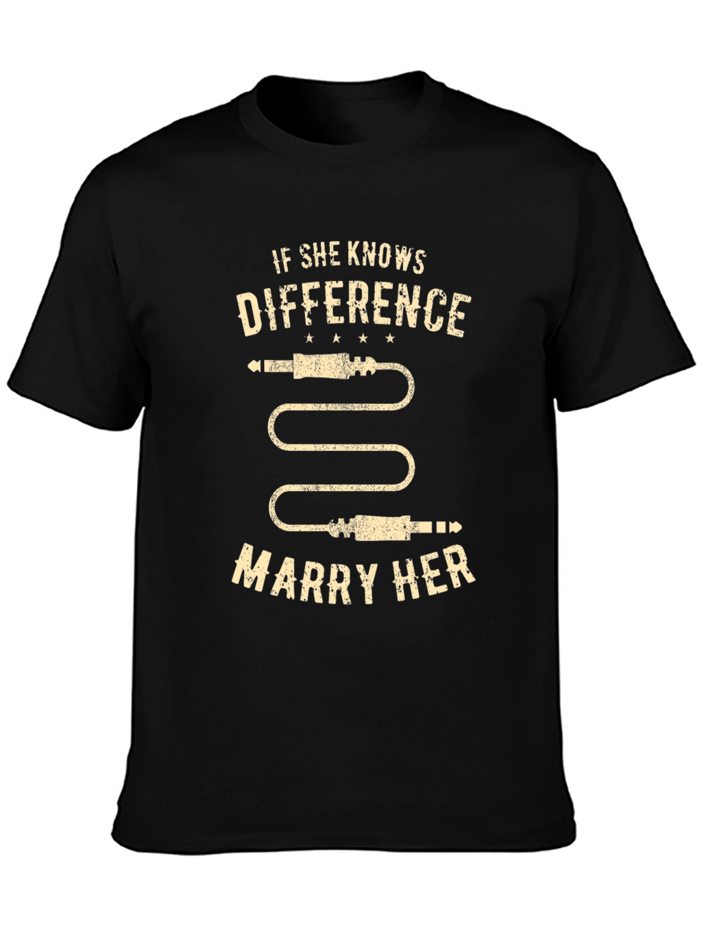 If She Knows The Difference Marry Her Black T-Shirt