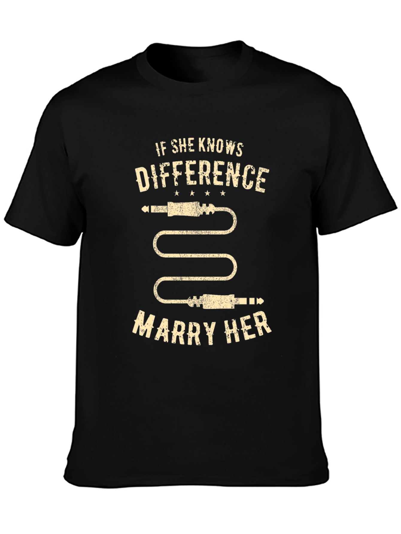 If She Knows The Difference Marry Her Black T-Shirt